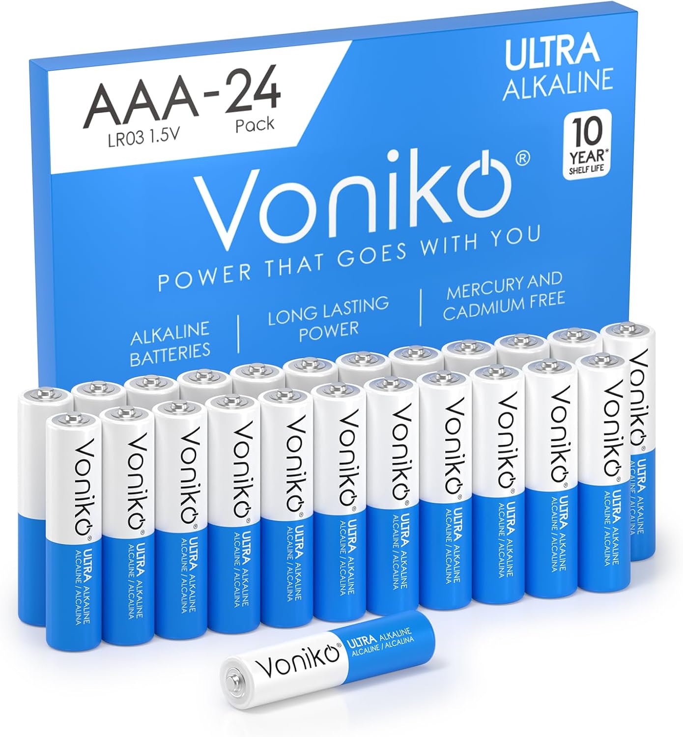 Voniko - Premium Grade AAA Batteries - 24 Pack - Alkaline Triple A Battery - Ult...