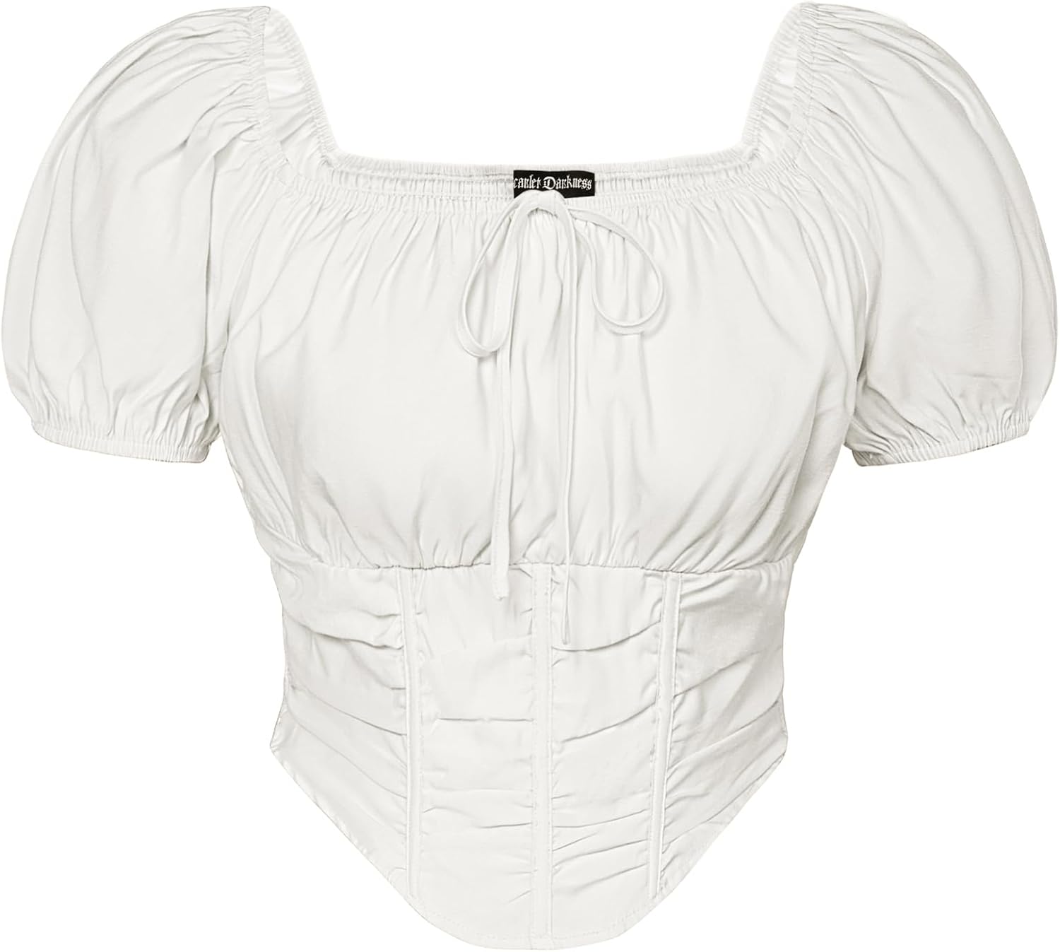 Scarlet Darkness Renaissance Shirt Women Off The Shoulder Corset Tops Peasant Bl...