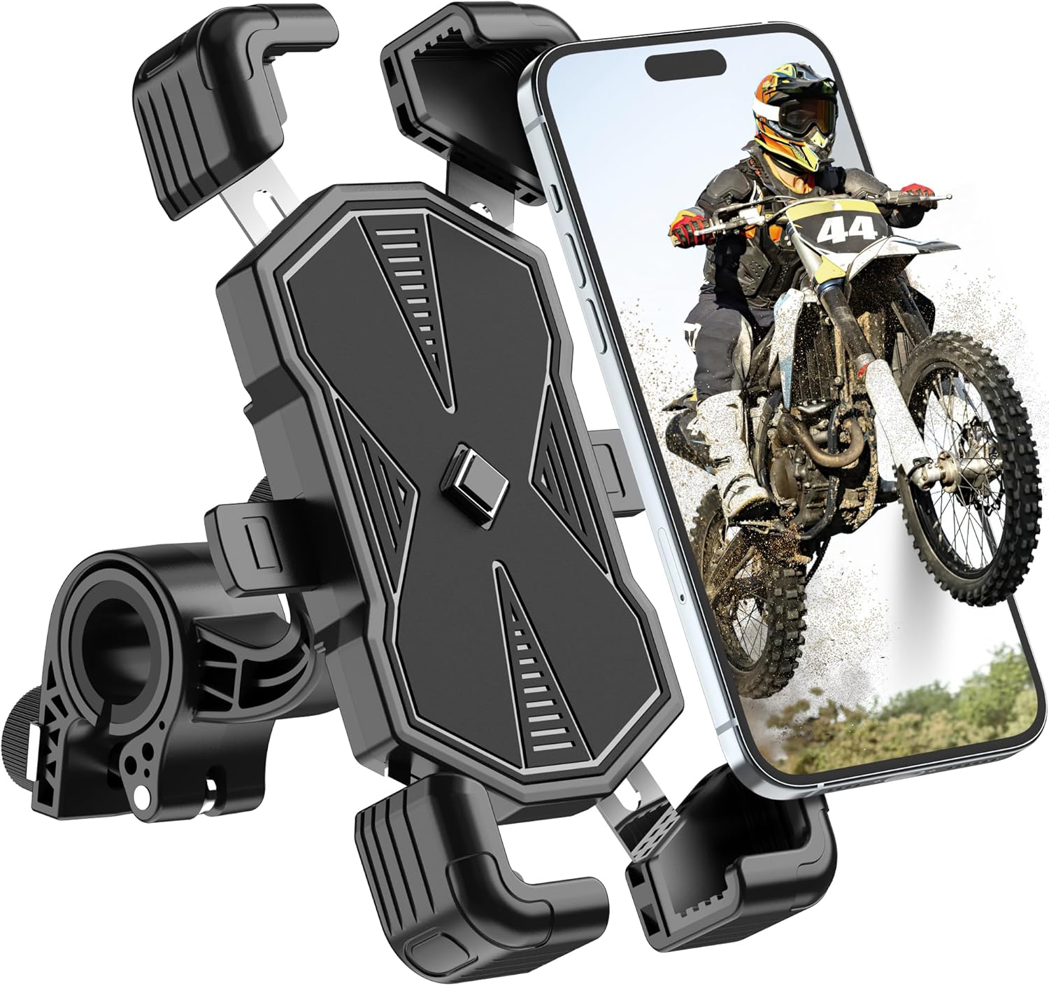 Estralia Bike Phone Holder, Motorcycle Phone Mount, Detachable Motorbike Phone H...