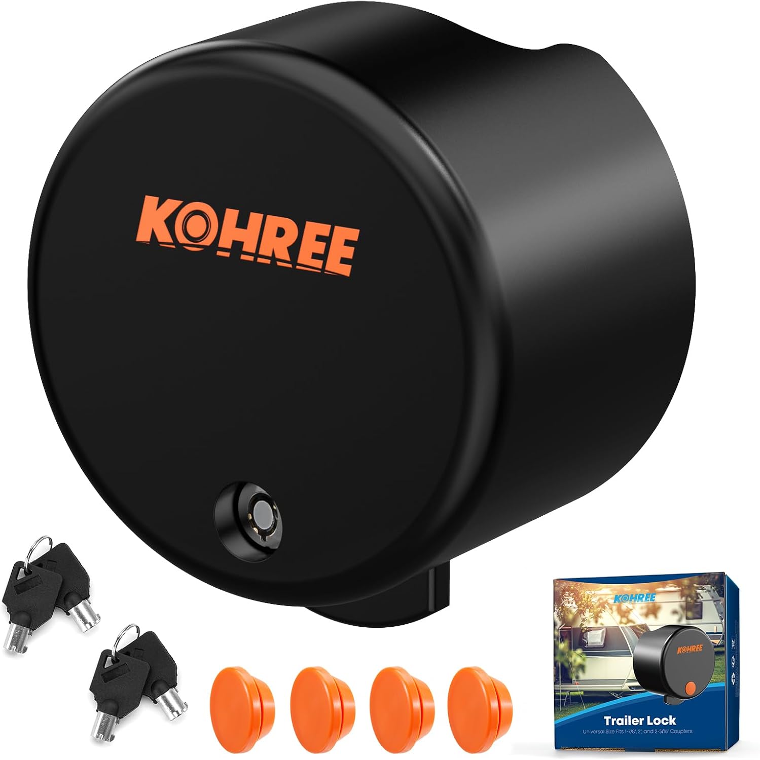 Kohree Heavy Duty Trailer Coupler Lock, Trailer Tongue Lock Hitch Locks RV Trail...