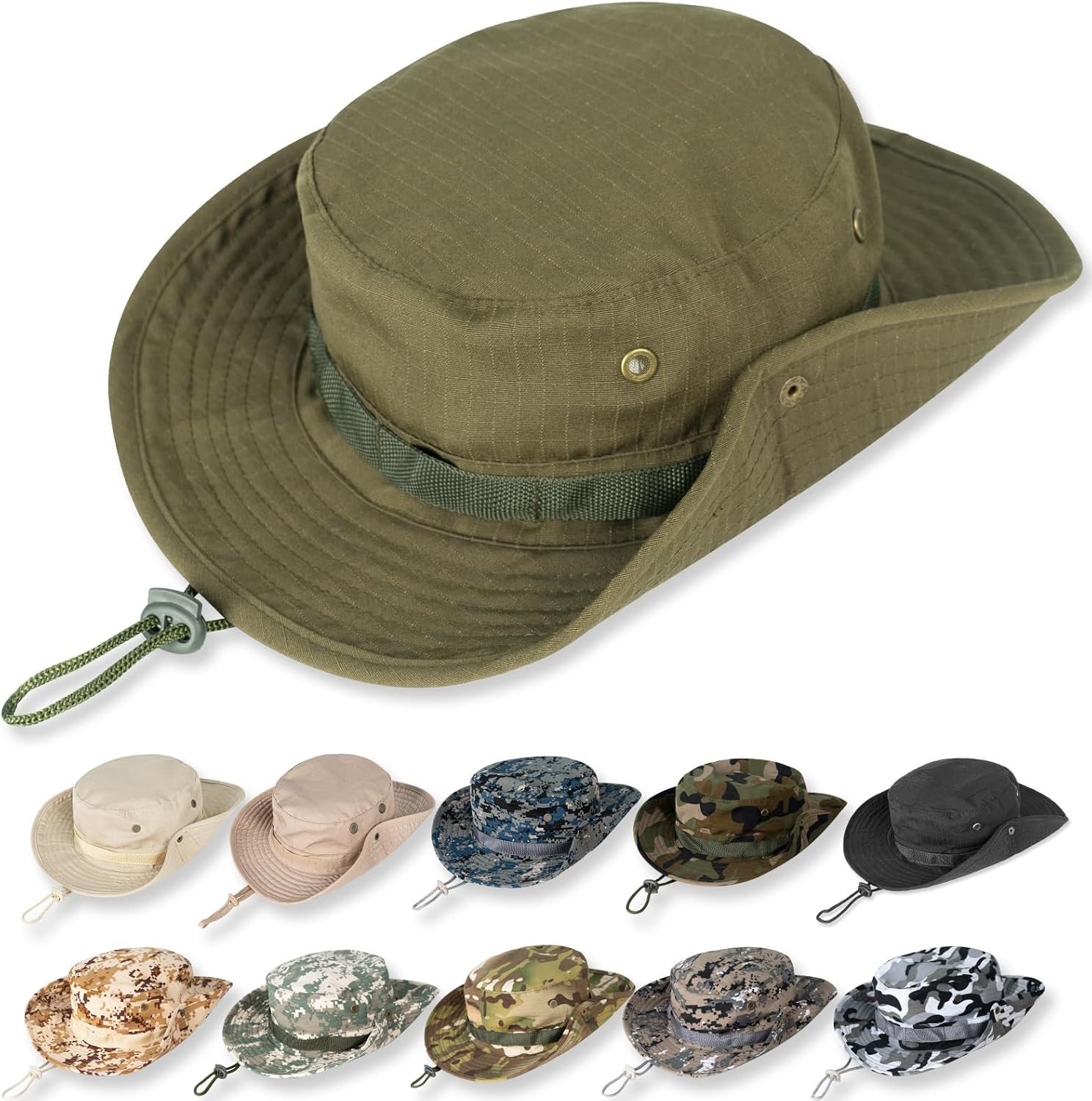 Sun Hats for Men Women Bucket Hat UPF 50+ UV Protection Boonie Hat for Safari Fi...