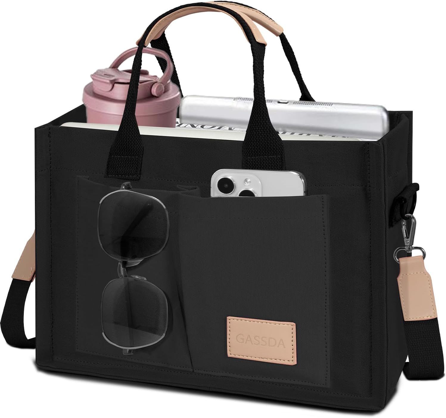 Tote Bags for Women Canvas Tote Purse Crossbody Bags with Pockets Top Handle Sho...