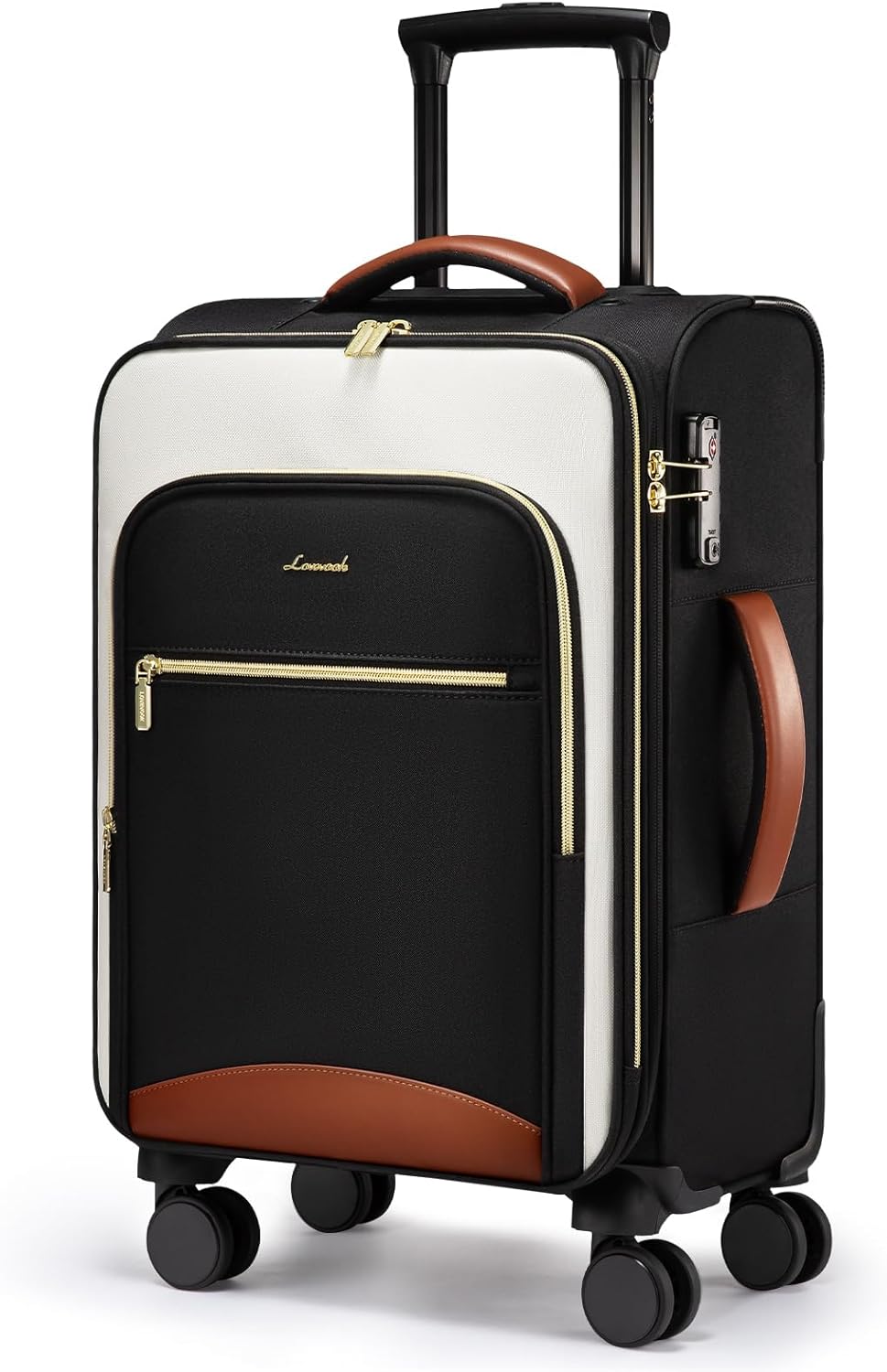 LOVEVOOK Carry On Luggage 22x14x9 Airline Approved, 20 Inch Softside Suitcases w...