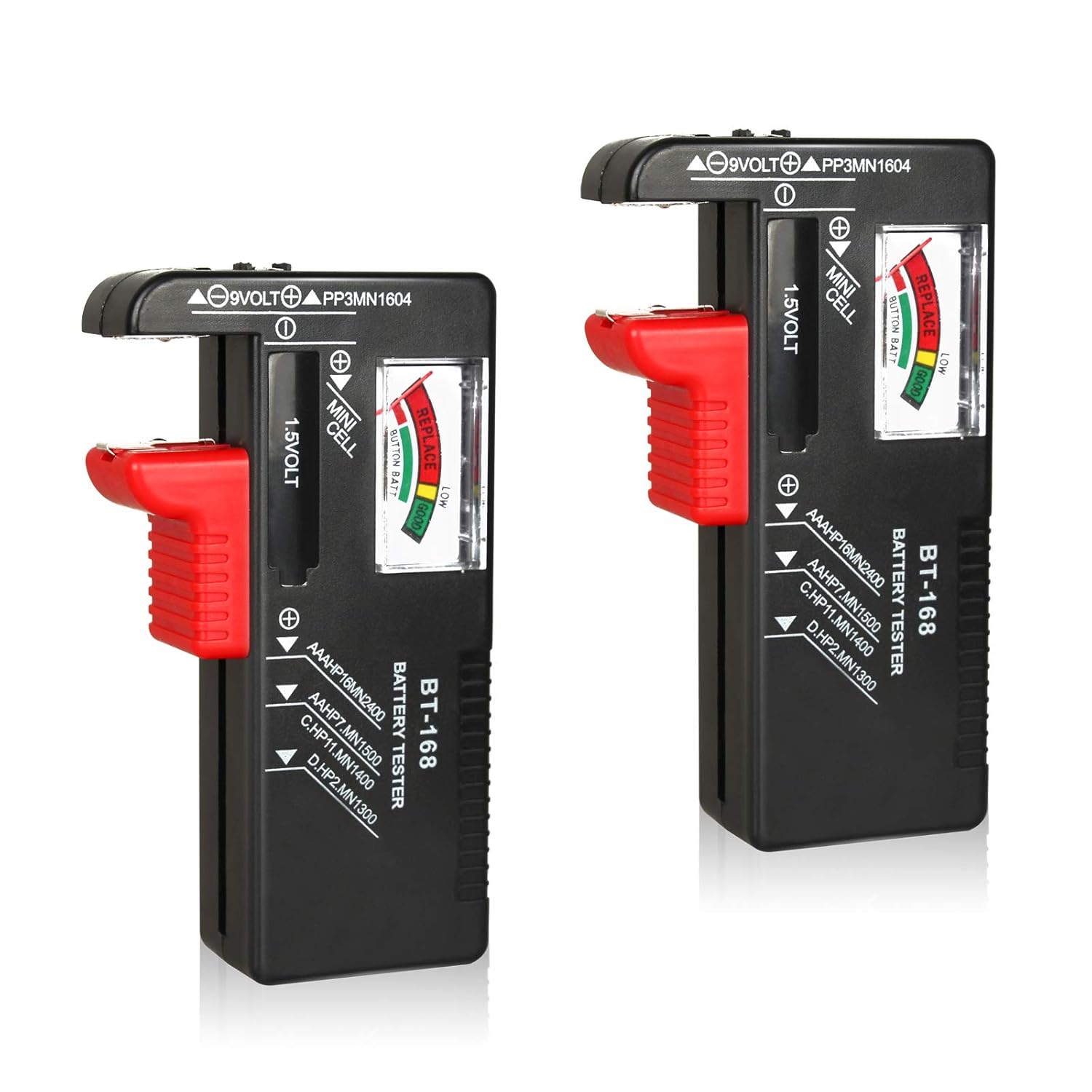 2Pcs Battery Tester Checker, Universal Battery Checker Model BT-168for AA AAA C...