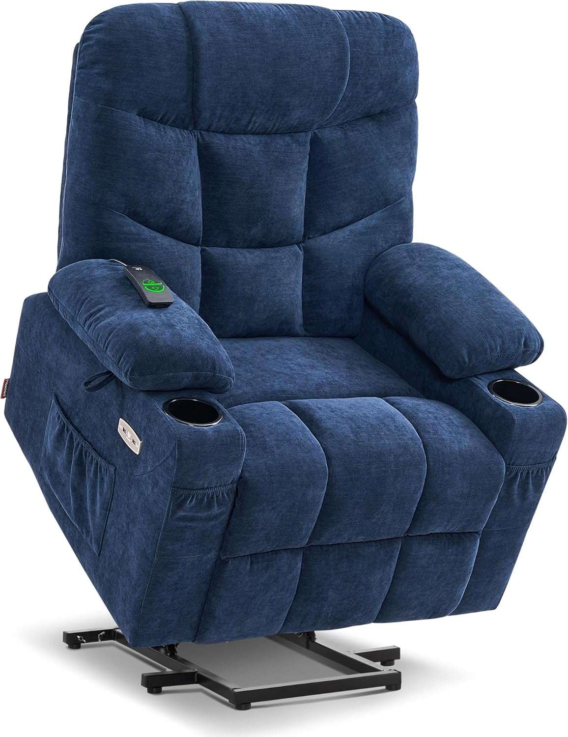 MCombo Power Lift Recliner Chair with Extended Footrest for Elderly People, Fabr...