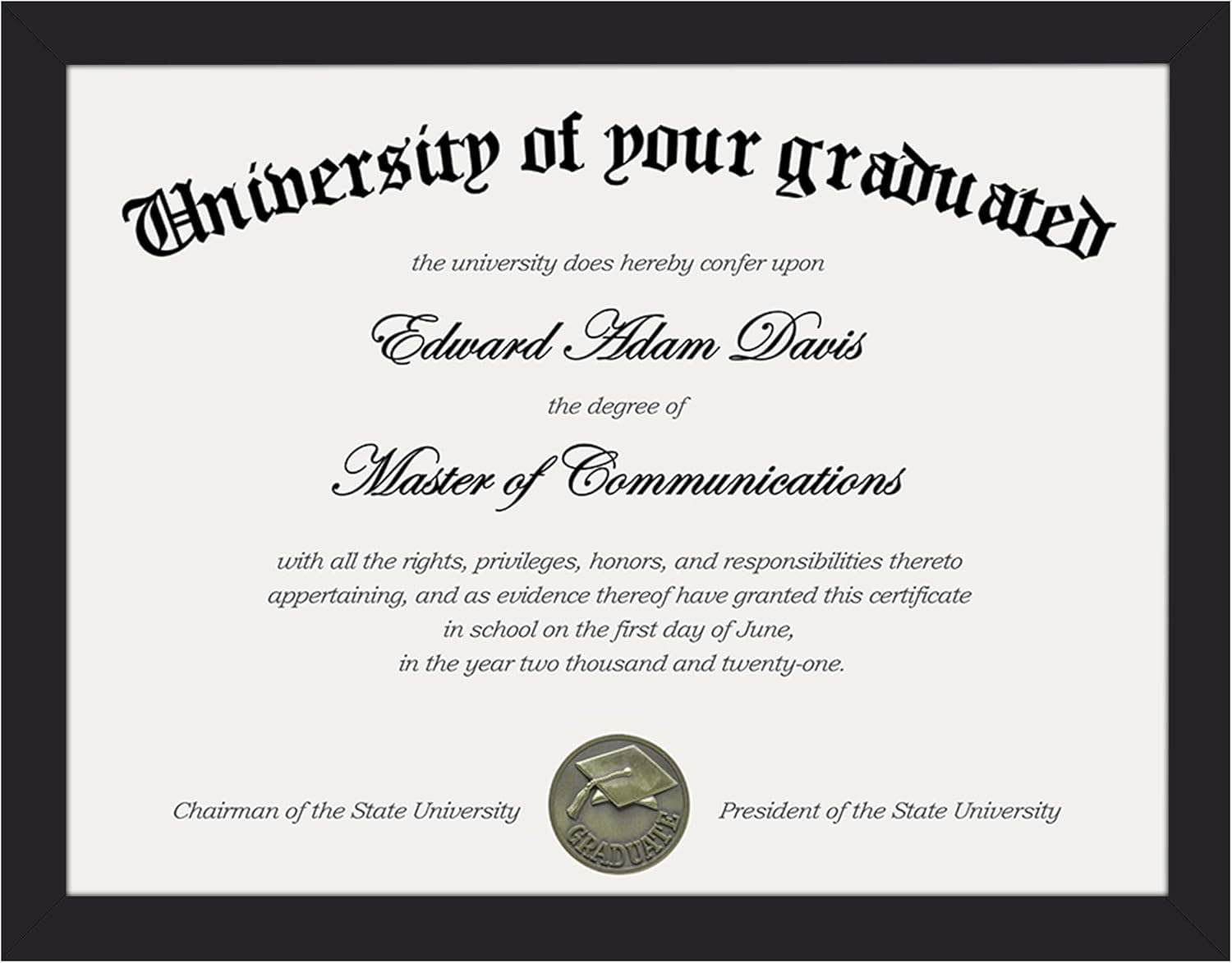 upsimples Certificate Frame with Clear Plexiglass, 8.5 by 11 Picture Diploma Doc...