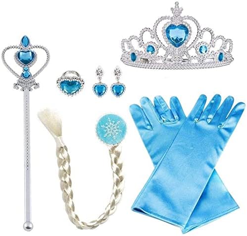 Vicloon Elsa Princess Tiara, Fairy Wand and Tiara Crown Elsa Dress Up Accessorie...