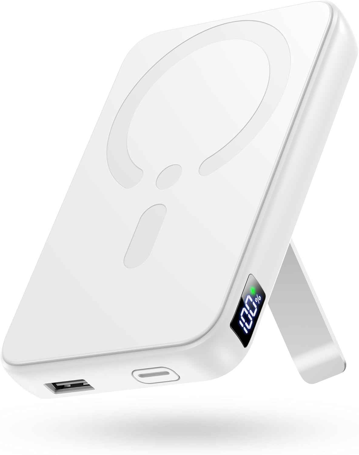 for Magsafe Portable Charger, 12000mAh Wireless Magnetic Power Bank with Stand a...