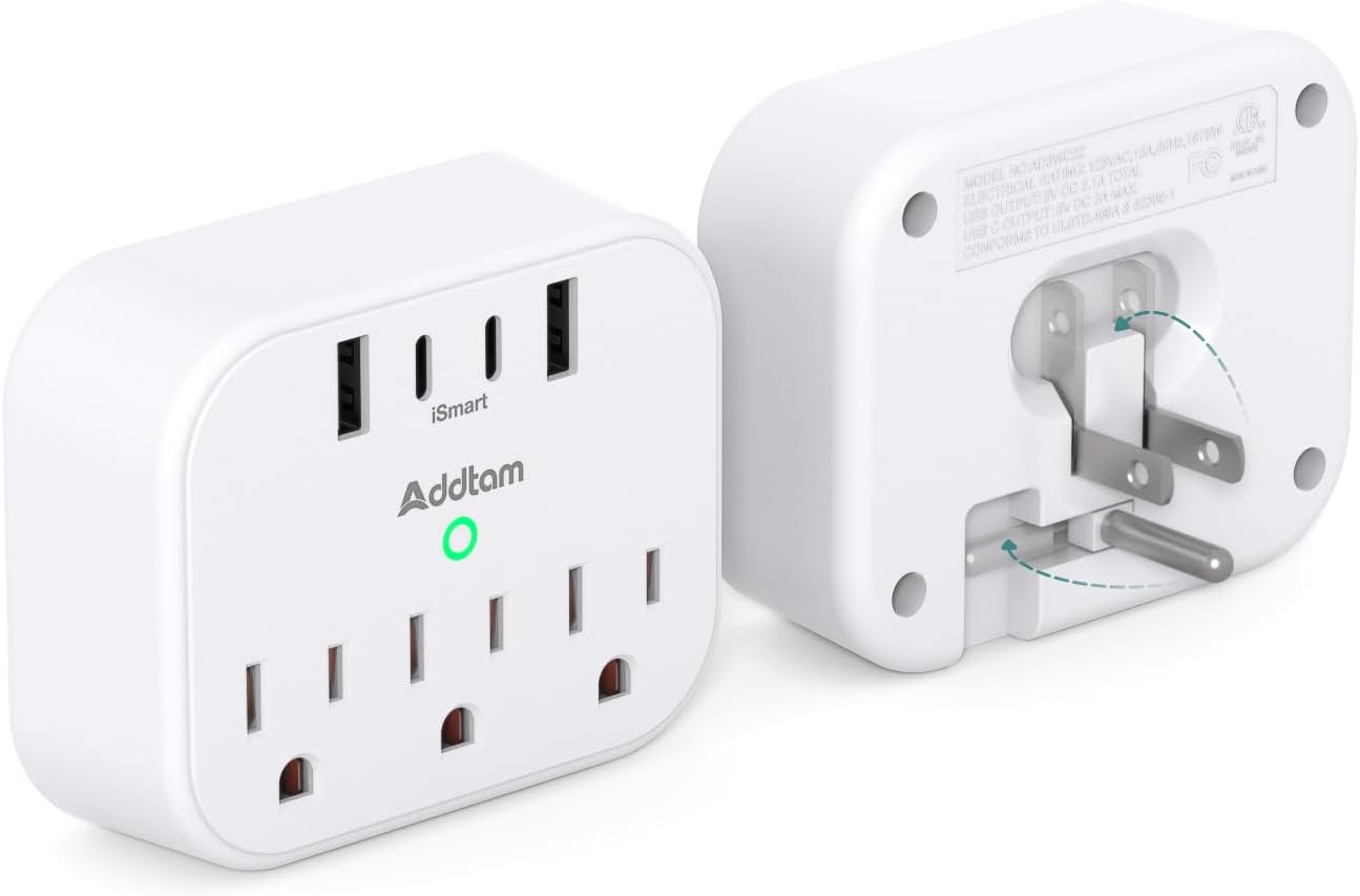 Cruise Ship Essentials - Cruise Approved Power Strip Non Surge Protector, Travel...