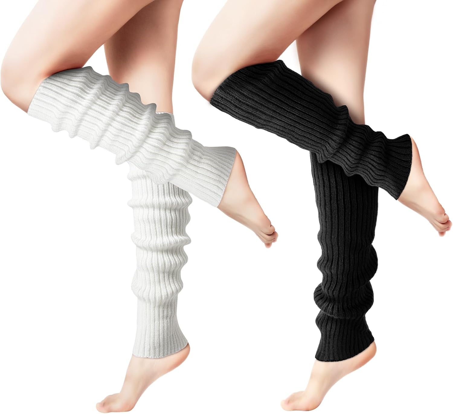 Clothirily Leg Warmers,Fashion Knit Neon Leg Warmers for Women 80s Sports Party...