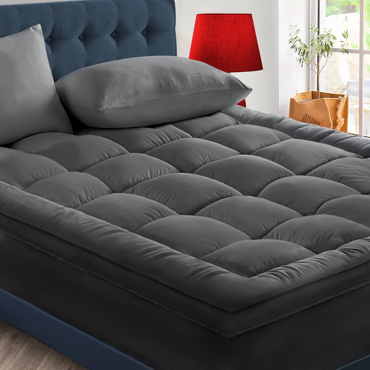 CYMULA Mattress Topper Queen Size - Extra Thick Co...