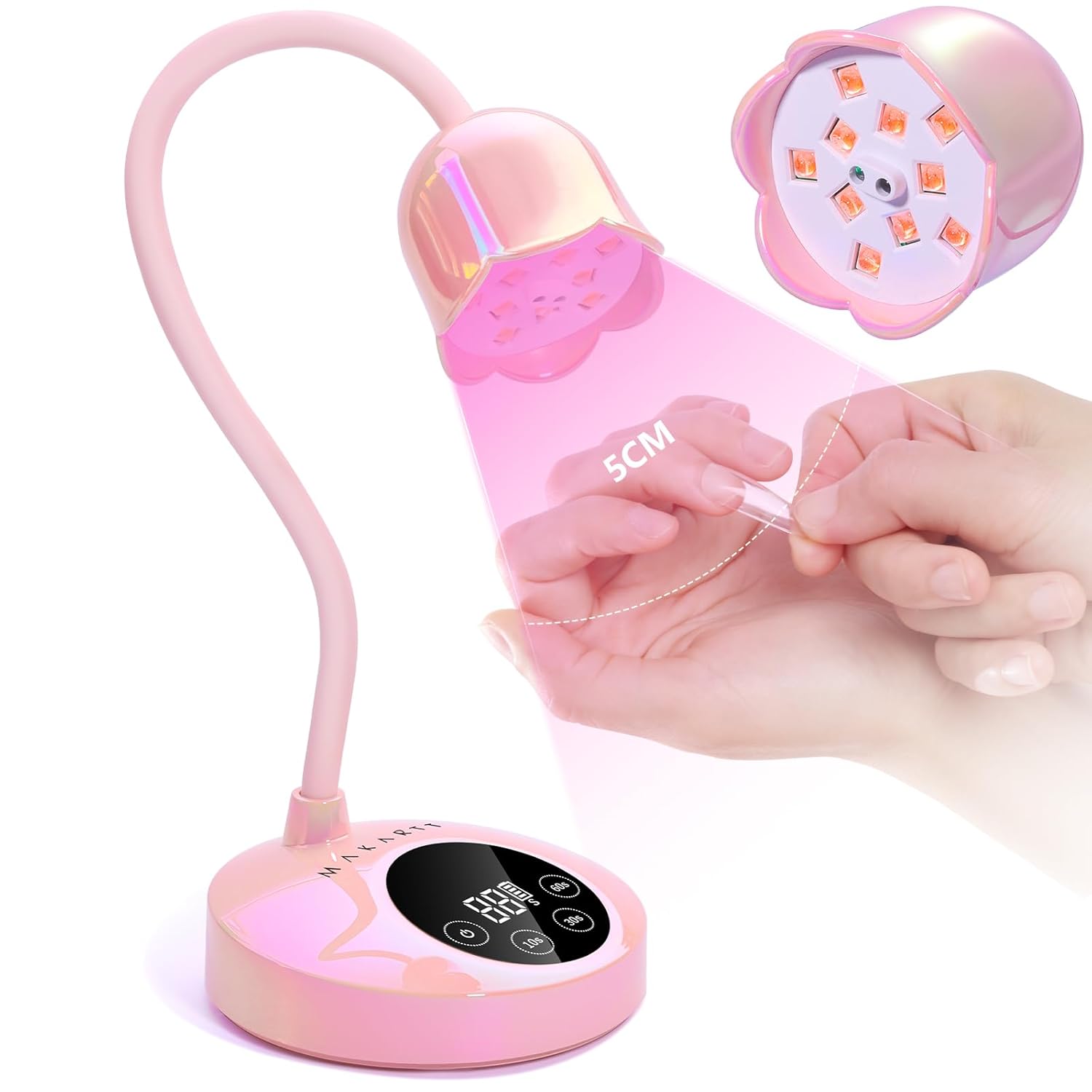 Makartt UV LED Nail Lamp - Mini UV Light for Gel Nails Polish Fast Curing Goosen...