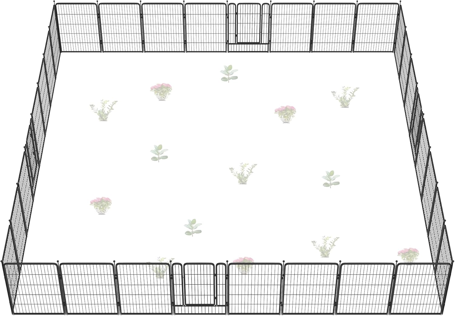 FXW Garden Fence, Decorative Dog Fence Outdoor for The Yard – Heavy Duty Metal A...
