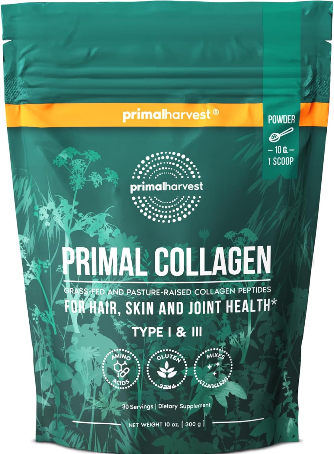 Primal Harvest Collagen Powder for Women or Men Primal Collagen Peptides Powder...