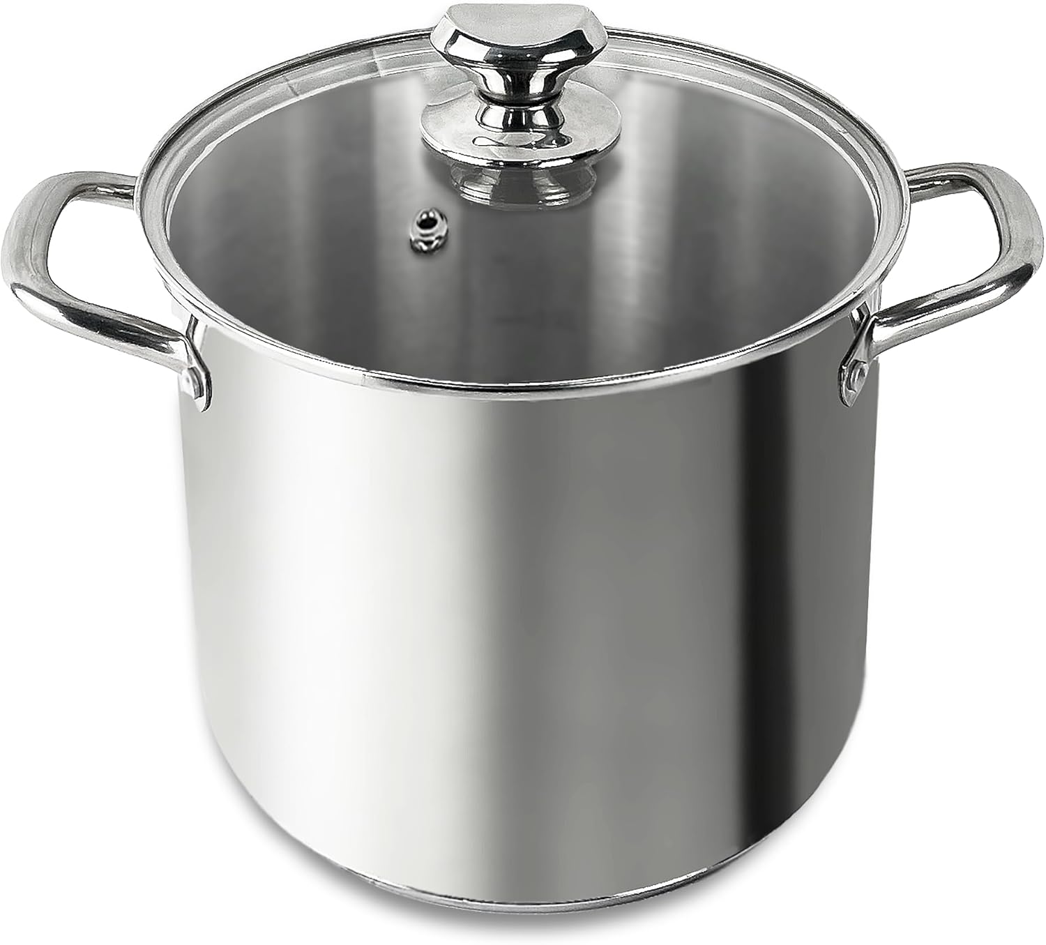 Homatz Induction Stock Pot 24cm Dia, 8L Stainless Steel Pot with Glass Lid | Non...
