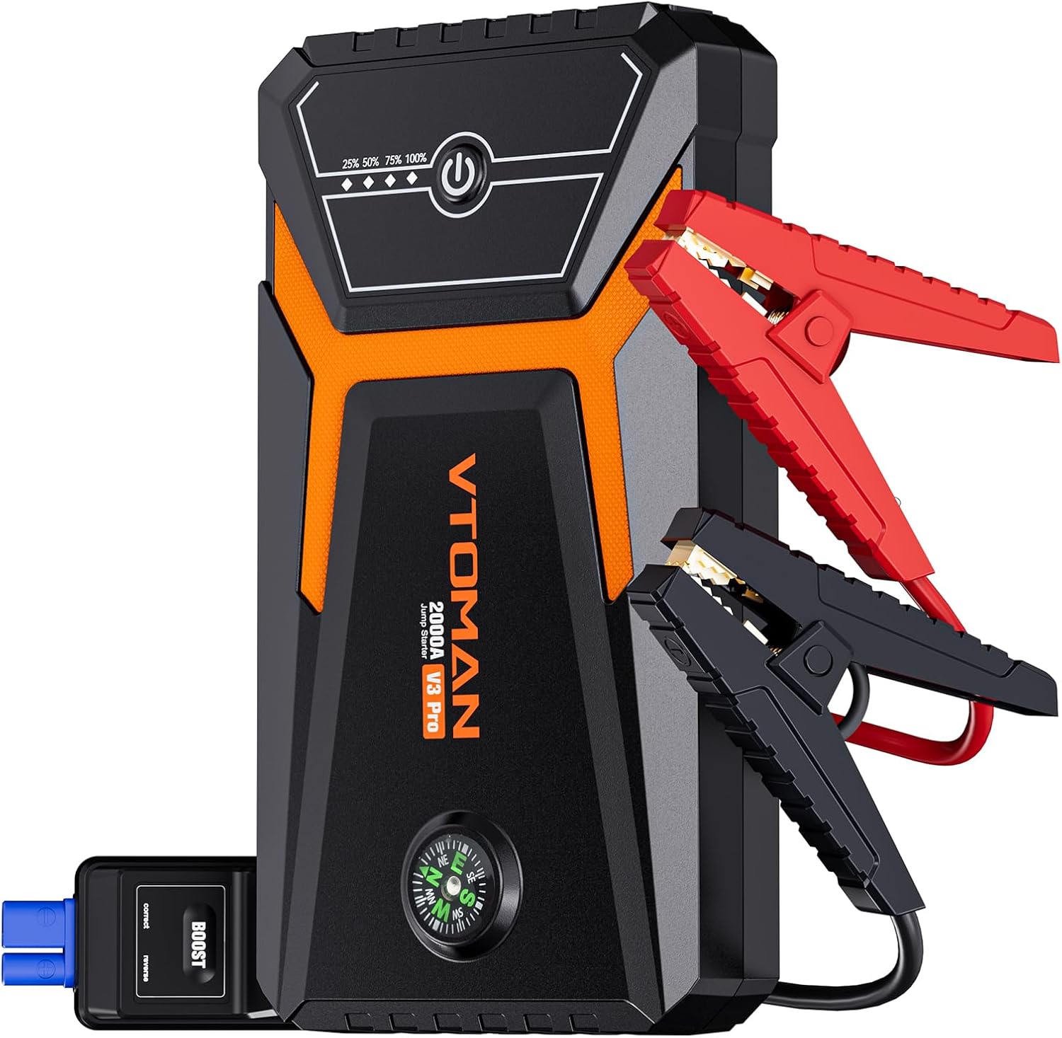 VTOMAN V3 Pro 2000A Jump Starter Power Pack, Car Battery Booster Jump Starters P...