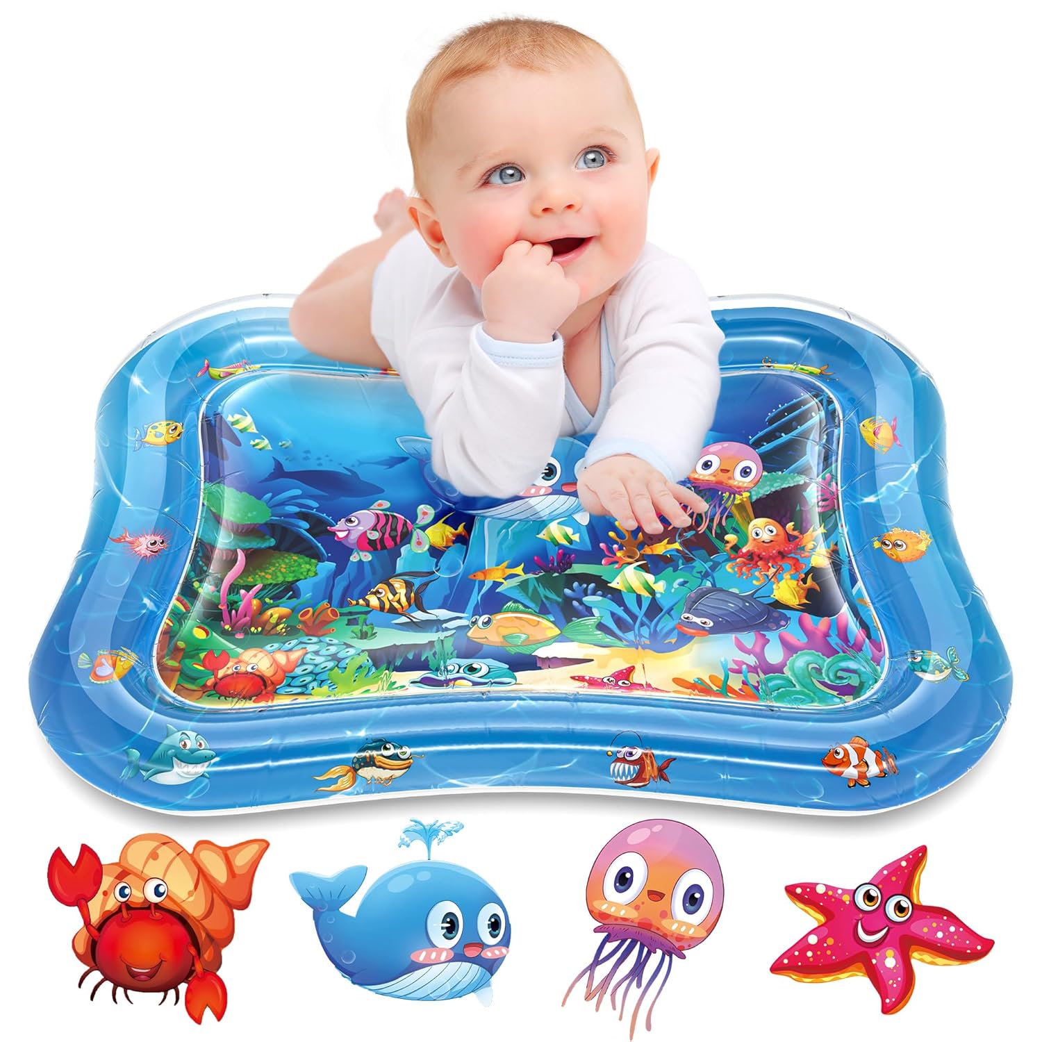 Infinno Inflatable Tummy Time Mat Premium Baby Water Play Mat for Infants and To...