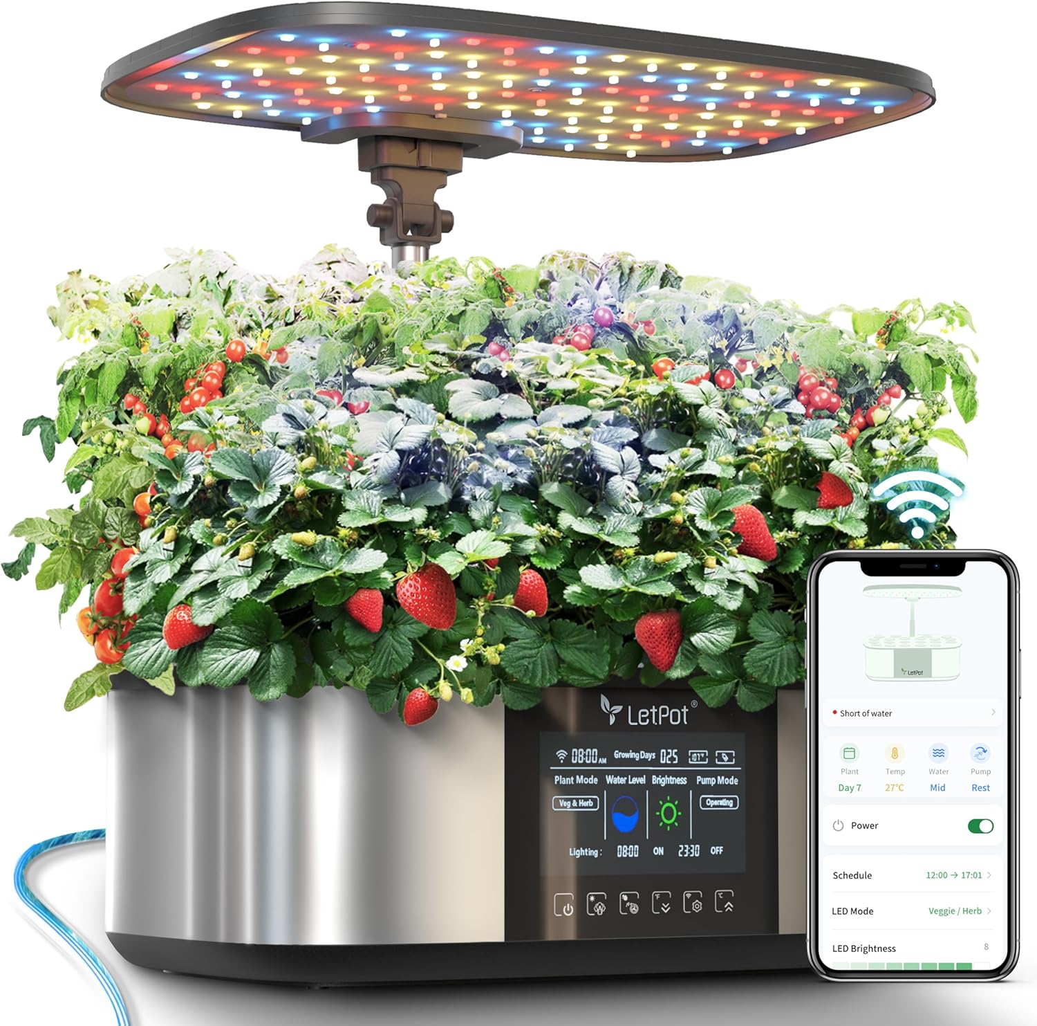 LetPot LPH-Max Hydroponics Growing System Kit, 21 Pods APP & WiFi Automatic Cont...