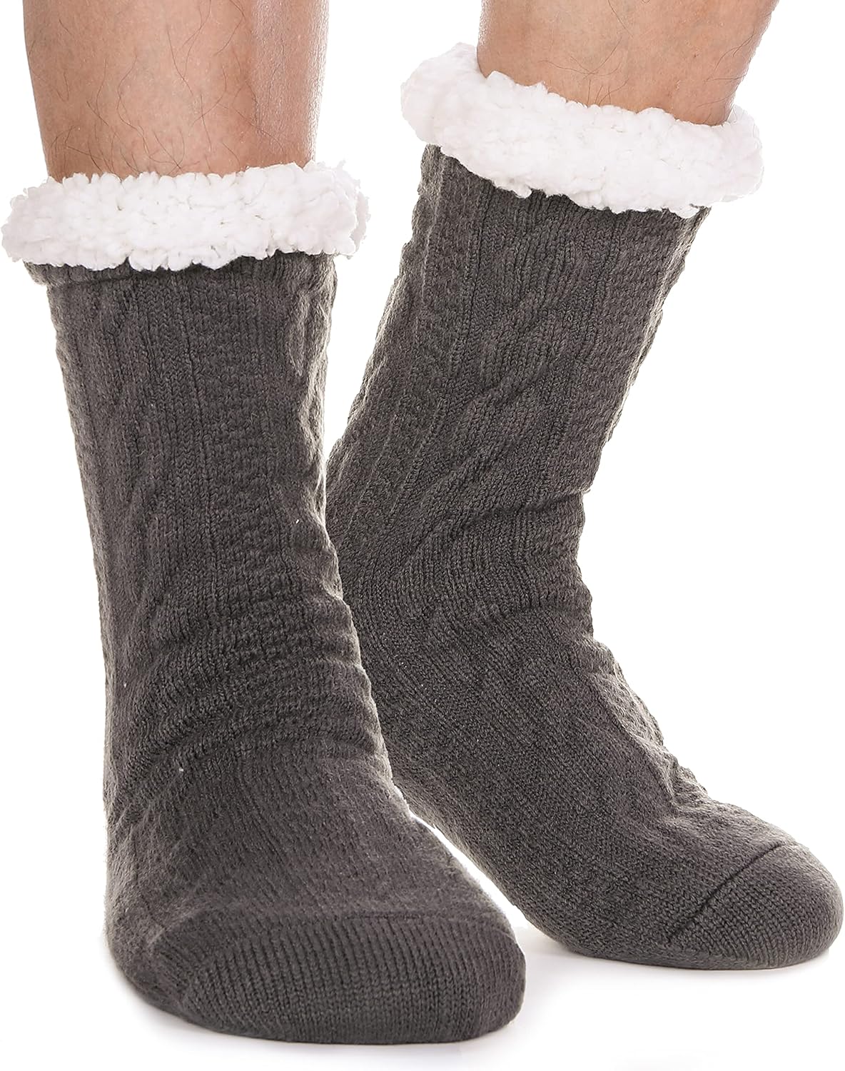EBMORE Mens Slipper Fluffy Socks Thermal Winter Cosy Cabin Warm Fleece Soft Comf...