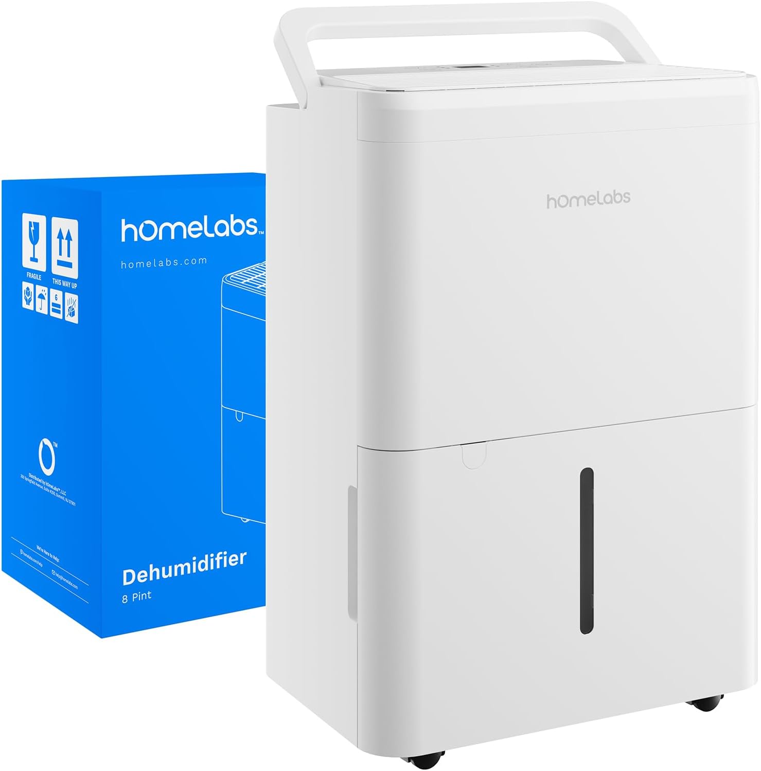 hOmeLabs 1,000 Sq. Ft Portable Dehumidifier - Ideal for Home Bedroom, Bathroom,...