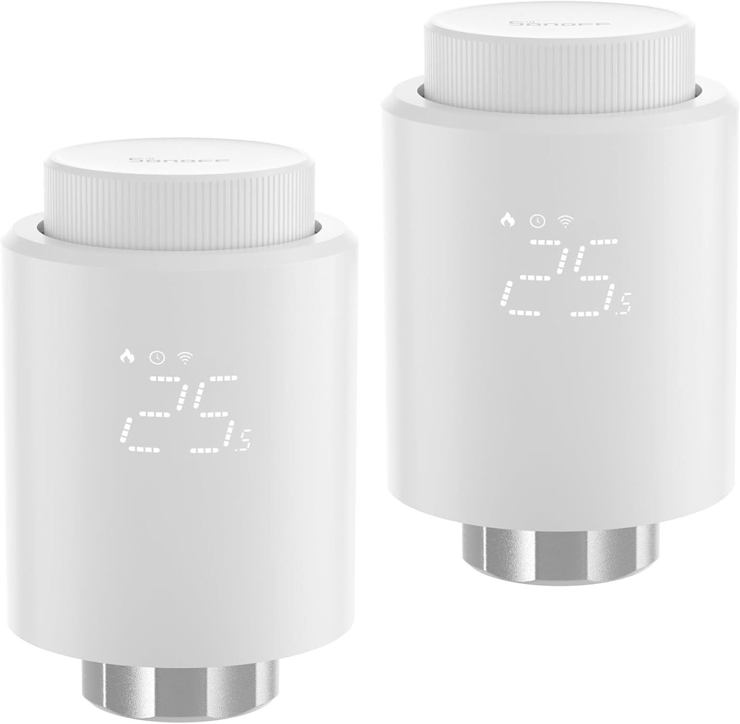 2 Pack SONOFF Zigbee Thermostatic Radiator Valve, TRVZB, Add-On Smart Radiator V...