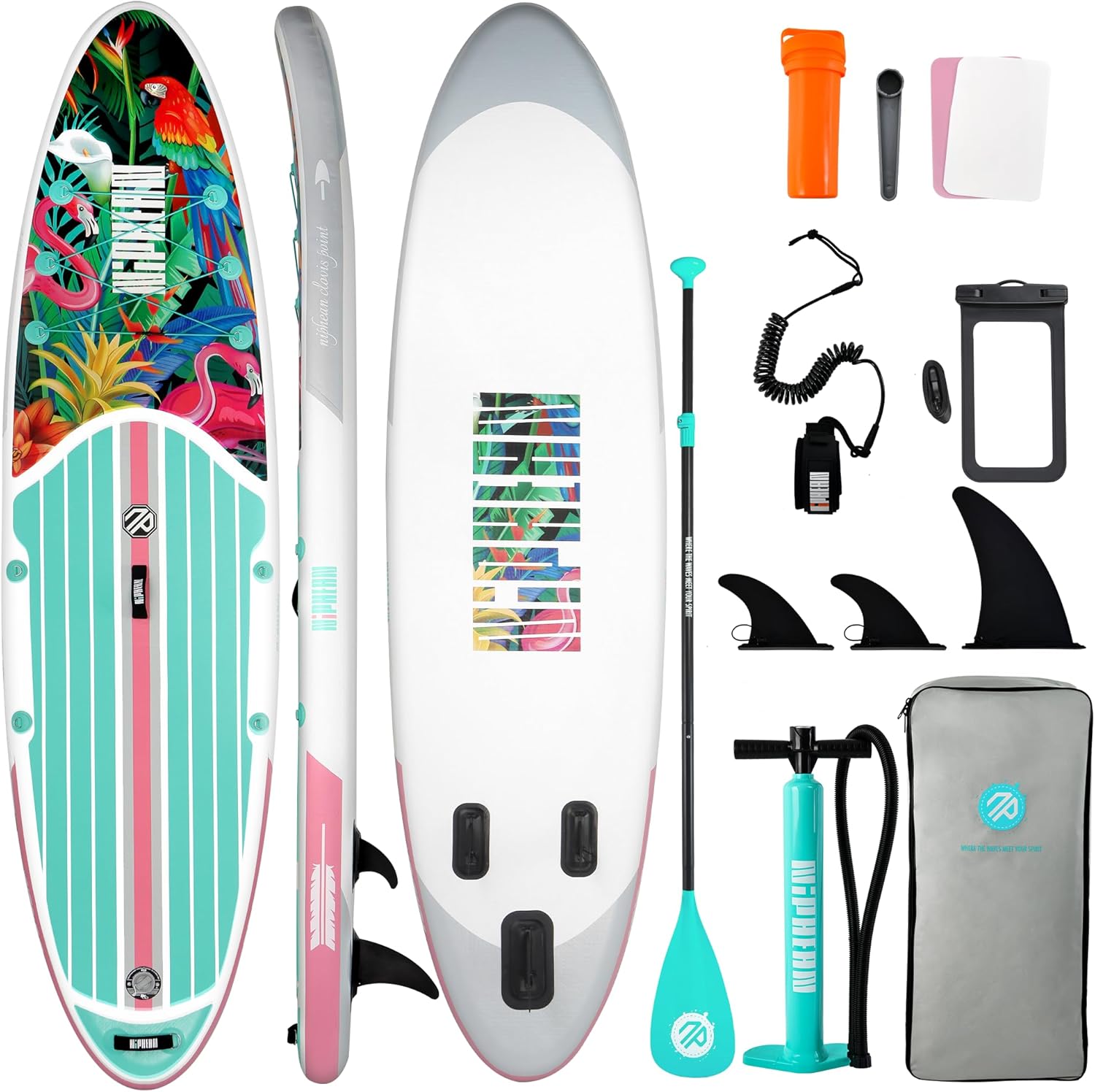 Niphean Inflatable Stand Up Paddle Board with Balanced Wing Design and SUP Acces...