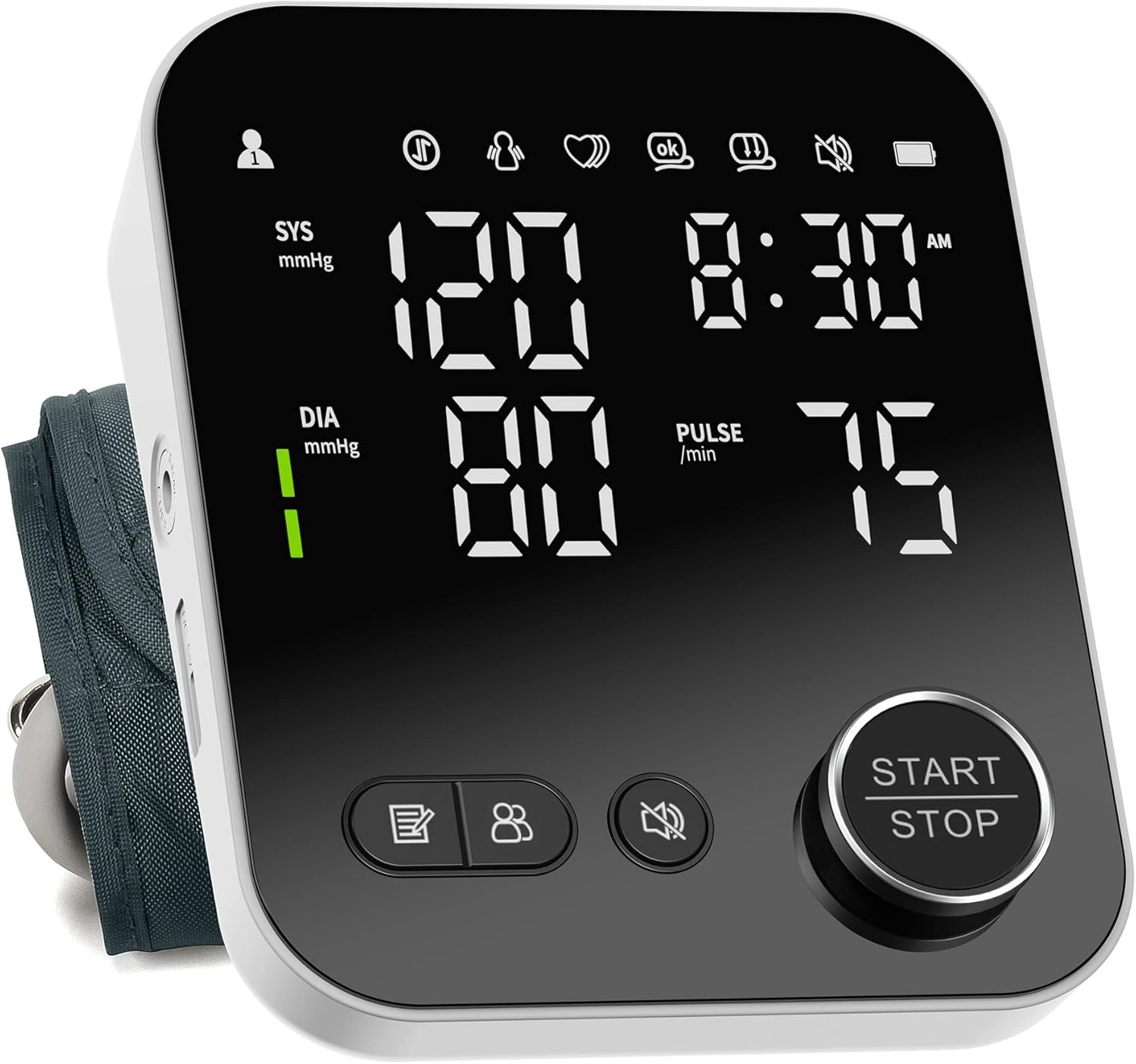 Blood Pressure Monitor Upper Arm Monitors for Home Use Adjustable 8.7"-16.5" Cuf...