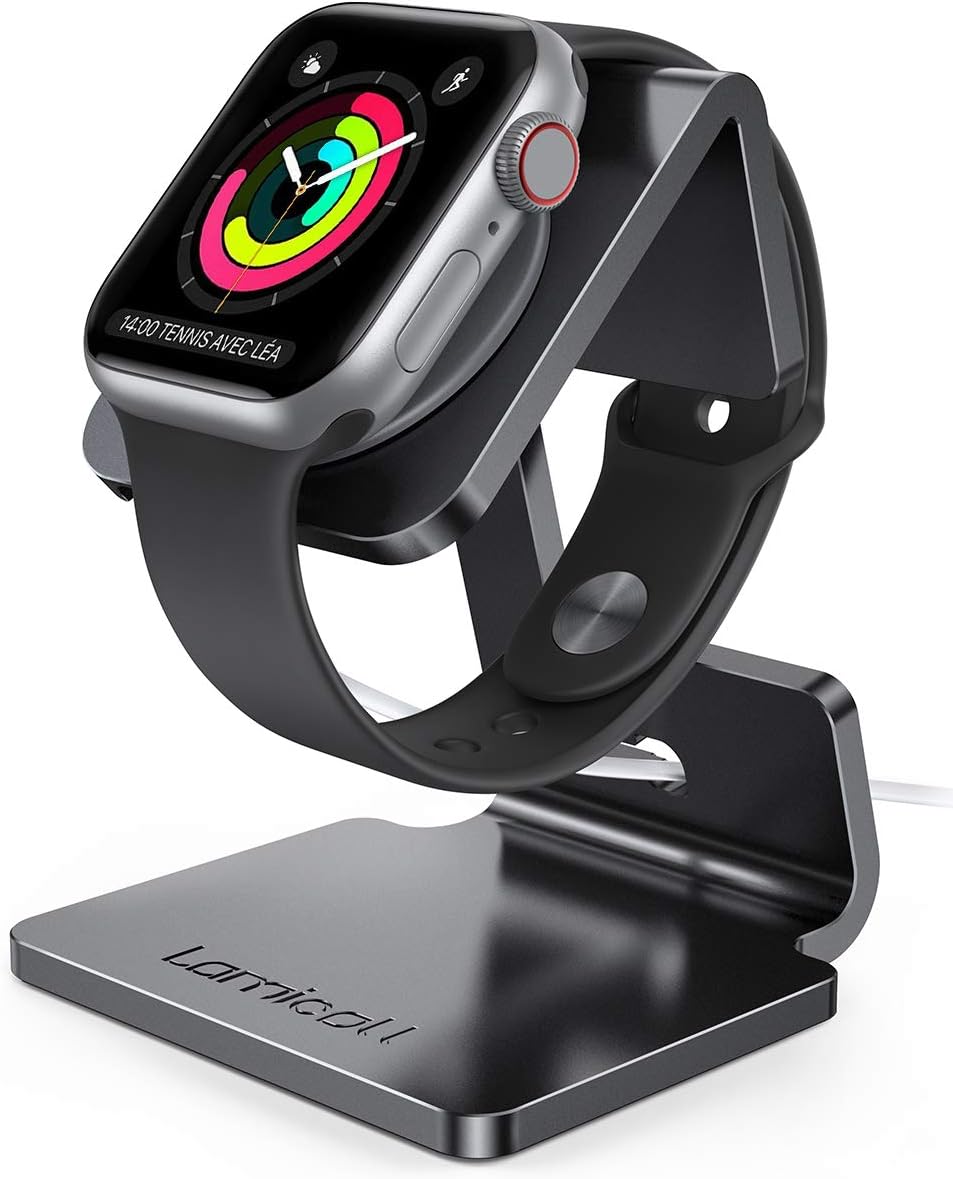 Lamicall Watch Stand for Apple Watch Magnetic Fast Charger - Desk Watch Charging...