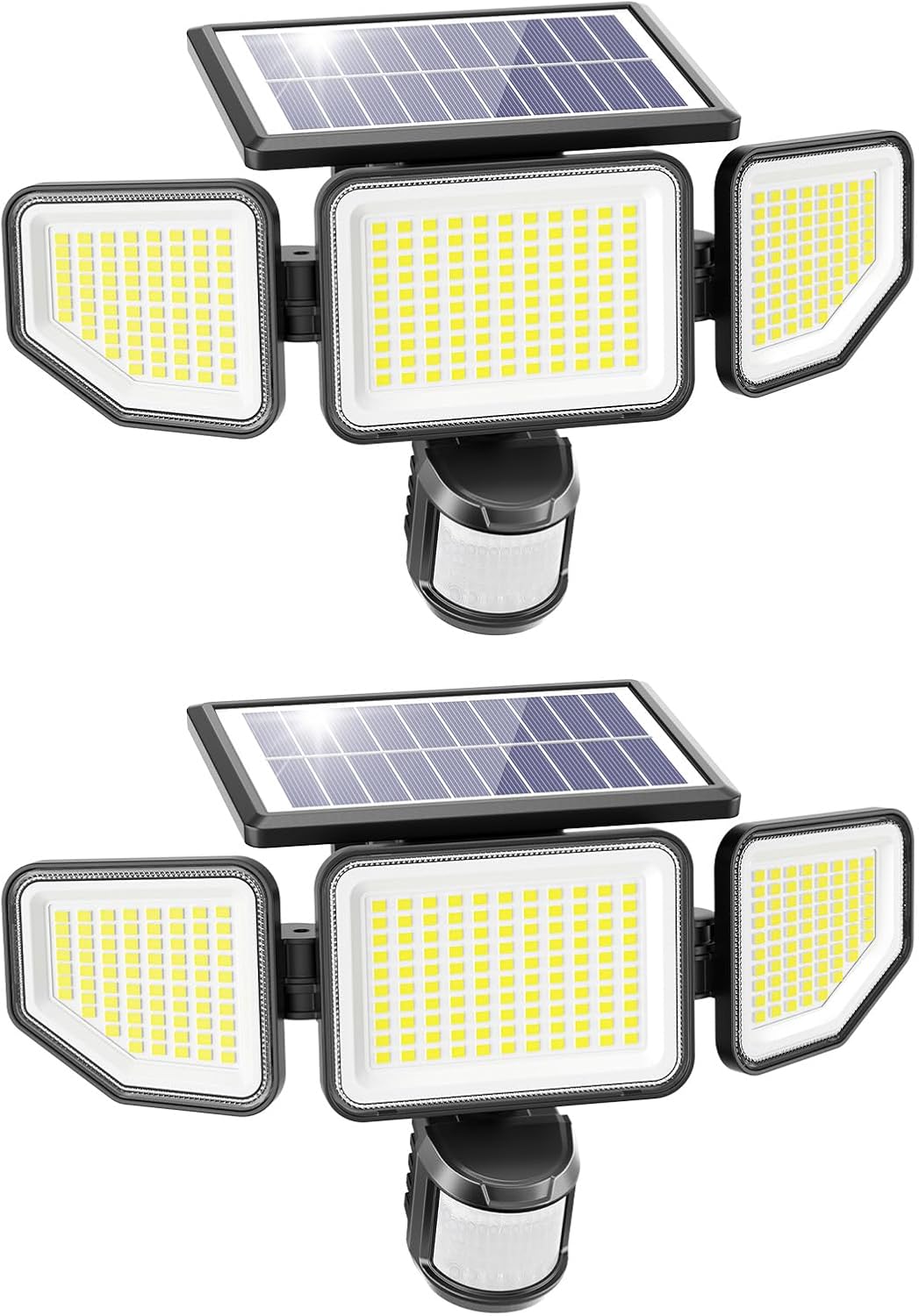 Onforu 3000LM Solar Lights Outdoor, 258 LED 3 Heads Security Lights with Remote...