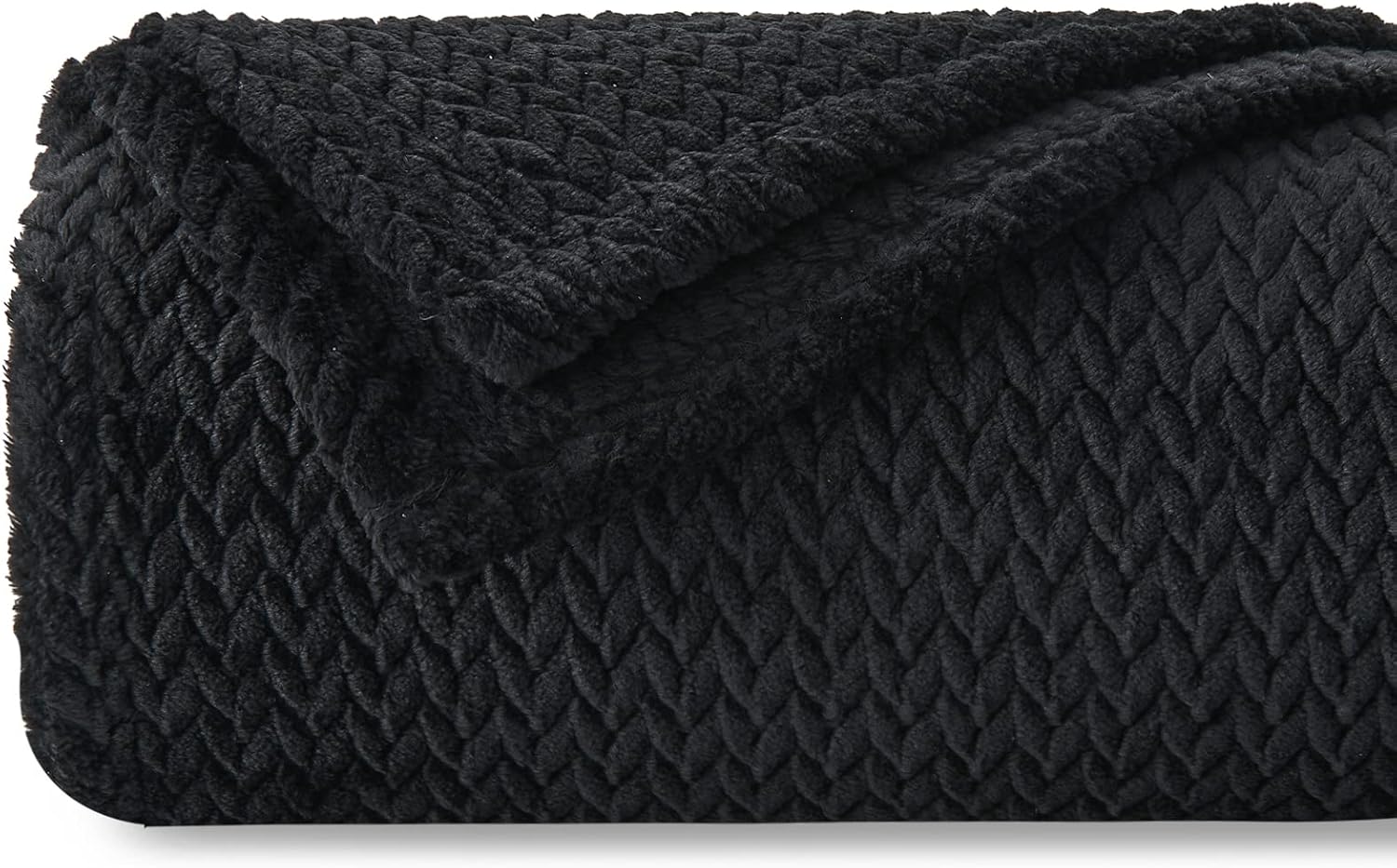 NEWCOSPLAY Super Soft Throw Blanket Black Premium Silky Flannel Fleece Leaves Pa...