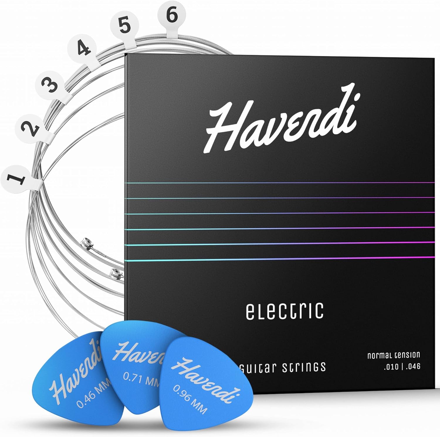 HAVENDI® Guitar Strings electric guitar - brilliant sound quality strings made o...