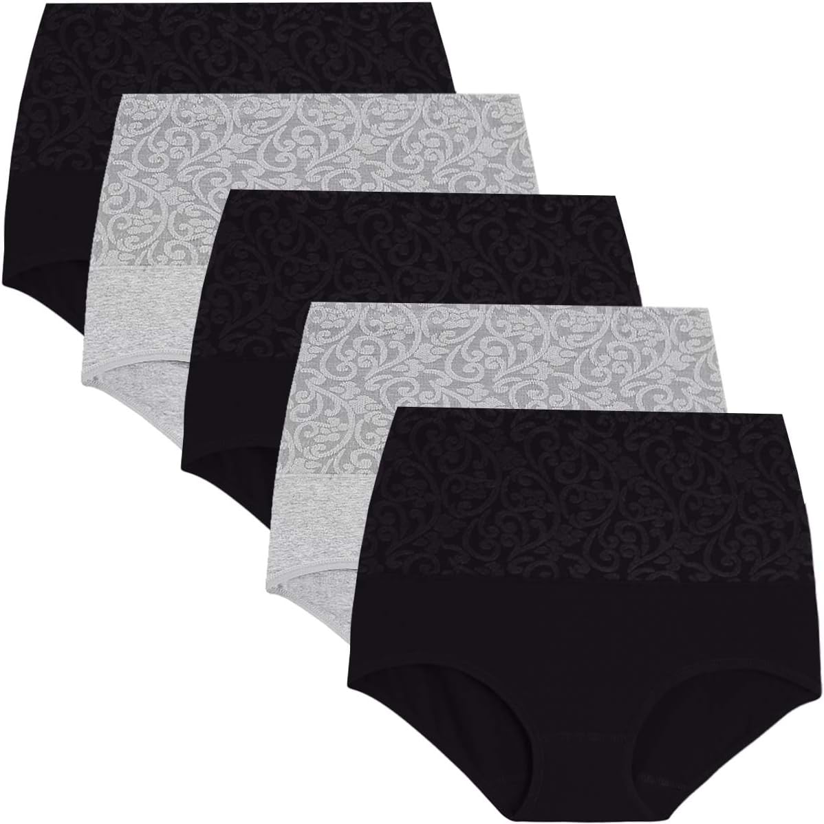 YaShaer Women High Waist Cotton Knickers Briefs Tummy Control Underwear C-Sectio...