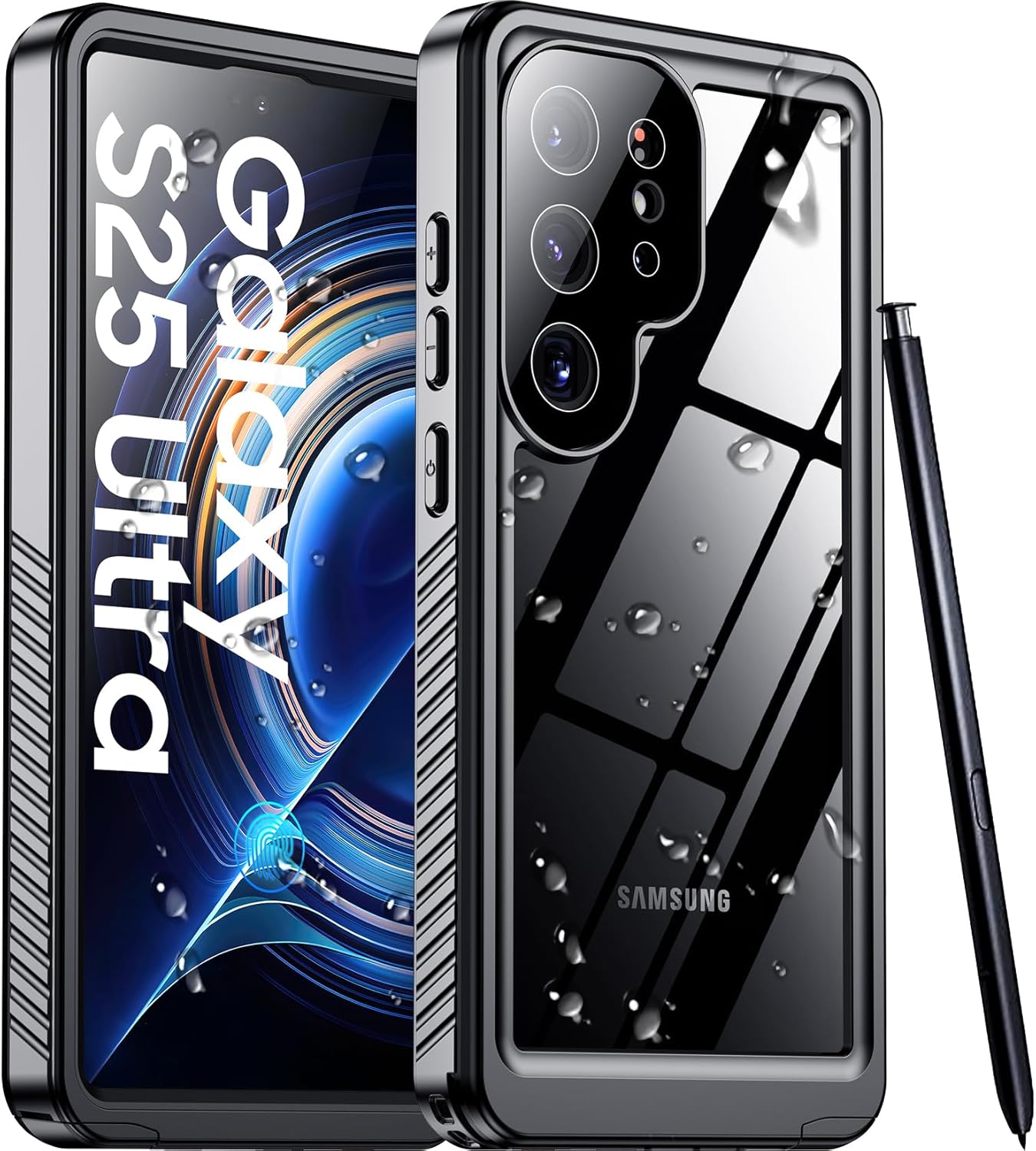 Temdan Designed for Samsung Galaxy S25 Ultra Case Waterproof, Built-in Lens & Sc...