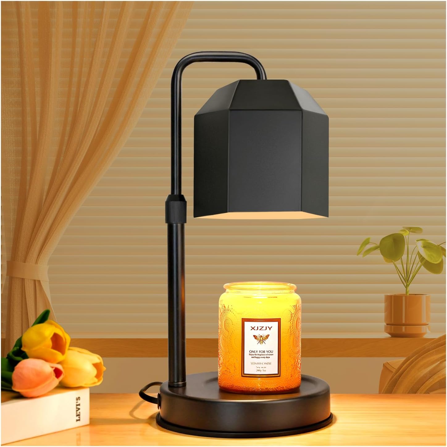 Candle Warmer Lamp with Timer Dimmer,Adjustable Height Candle Warmer, Candle lam...