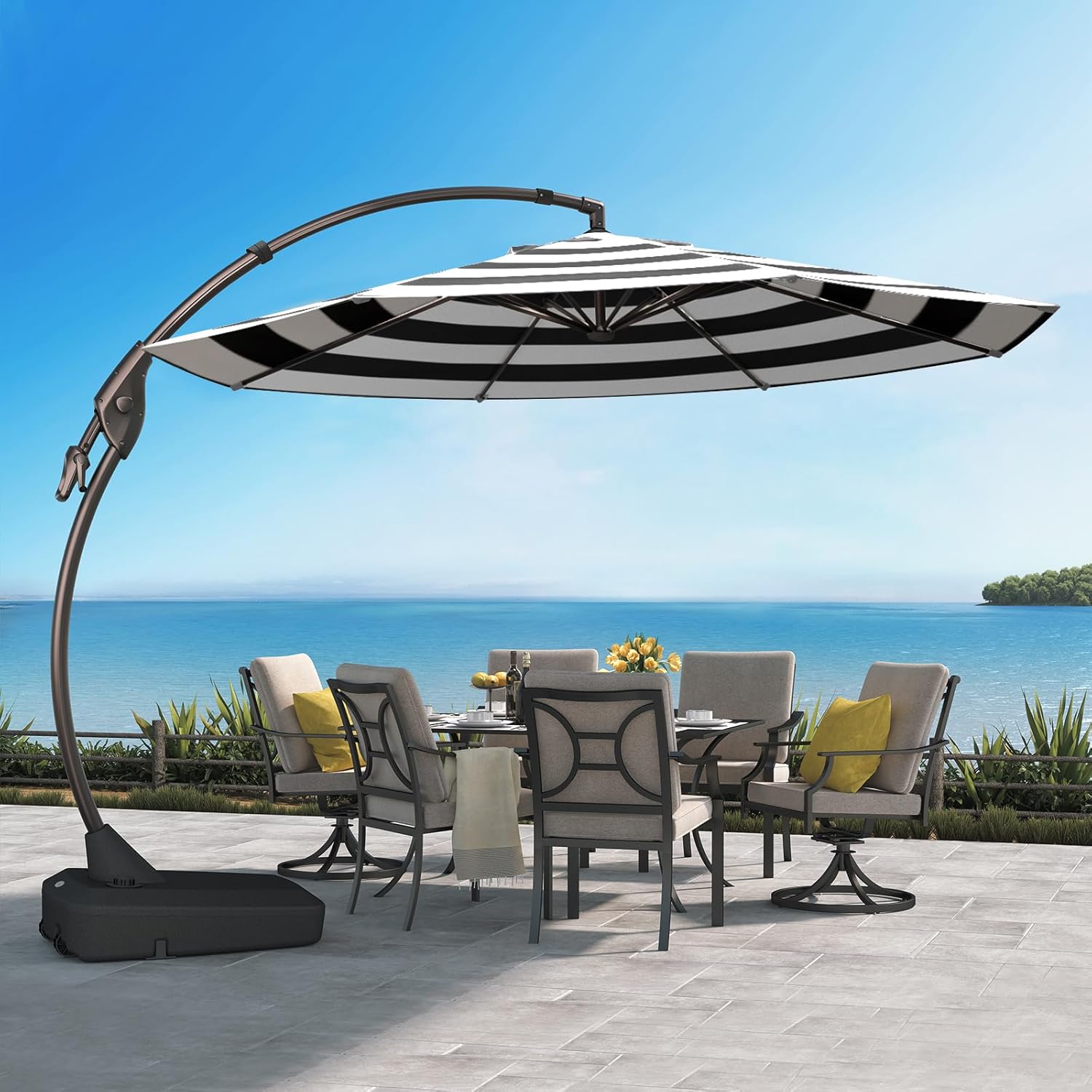 Grand patio 11 FT Cantilever Umbrella Outdoor Large Round Aluminum Offset Hangin...