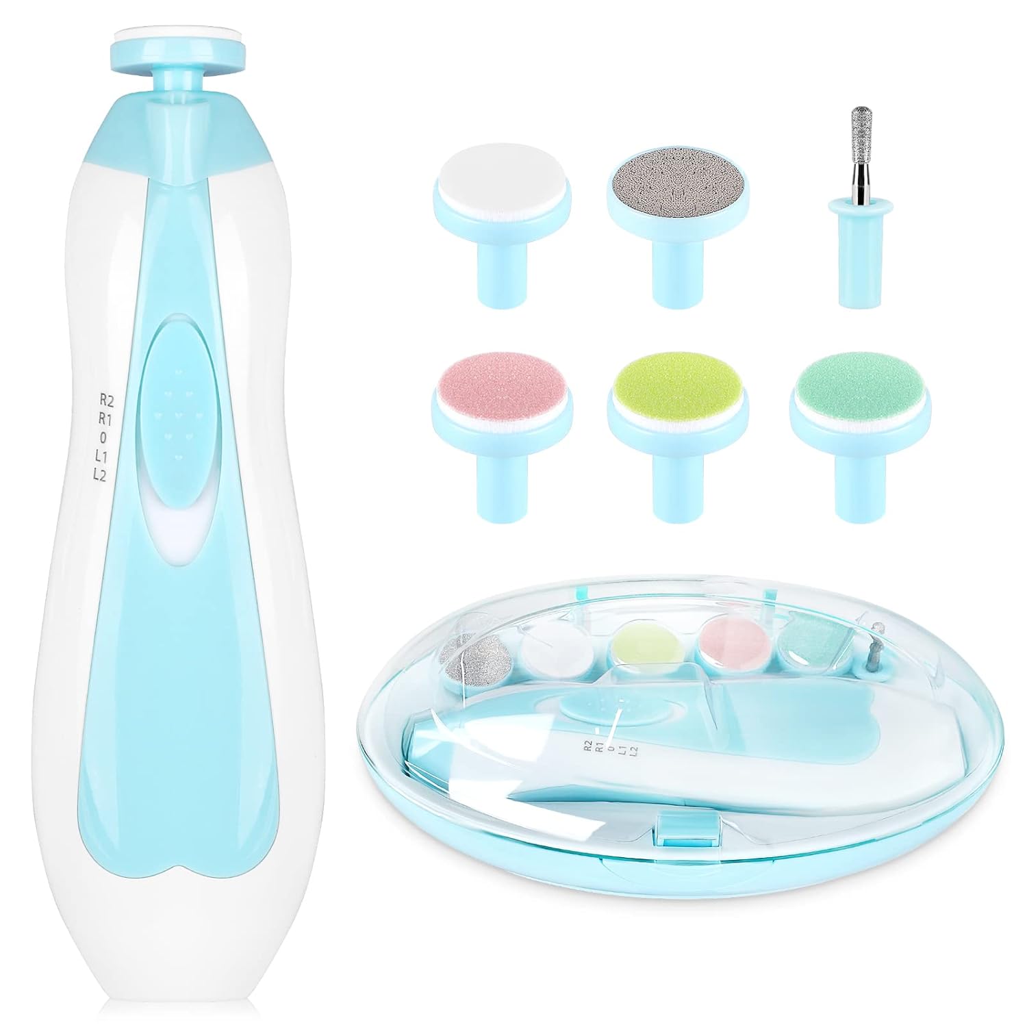 Baby Nail Trimmer Electric,Baby Nail Clippers, 6 in 1 Baby Nail File,Nail File B...