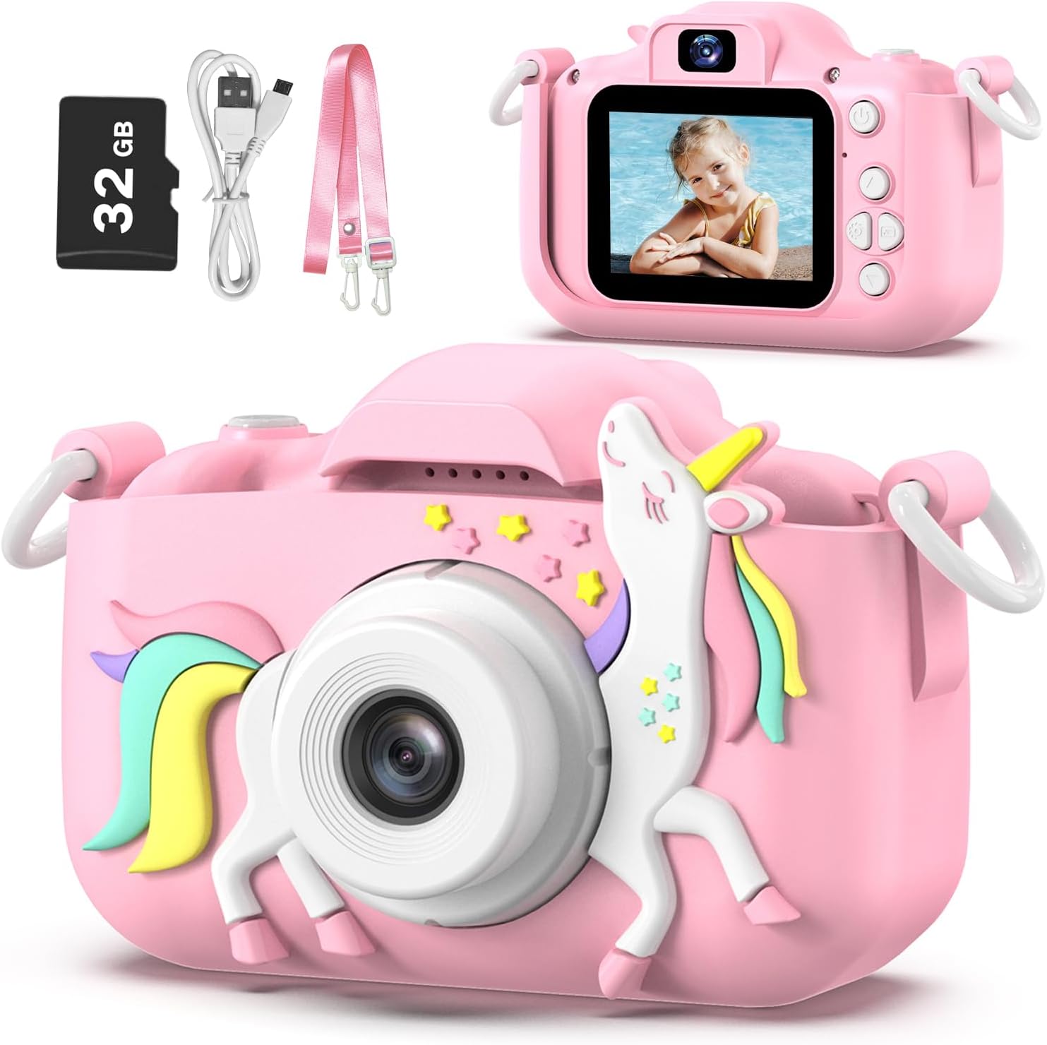 Goopow Kids Camera Toys for 3-8 Year Old Girls Boys,Children Digital Video Camco...
