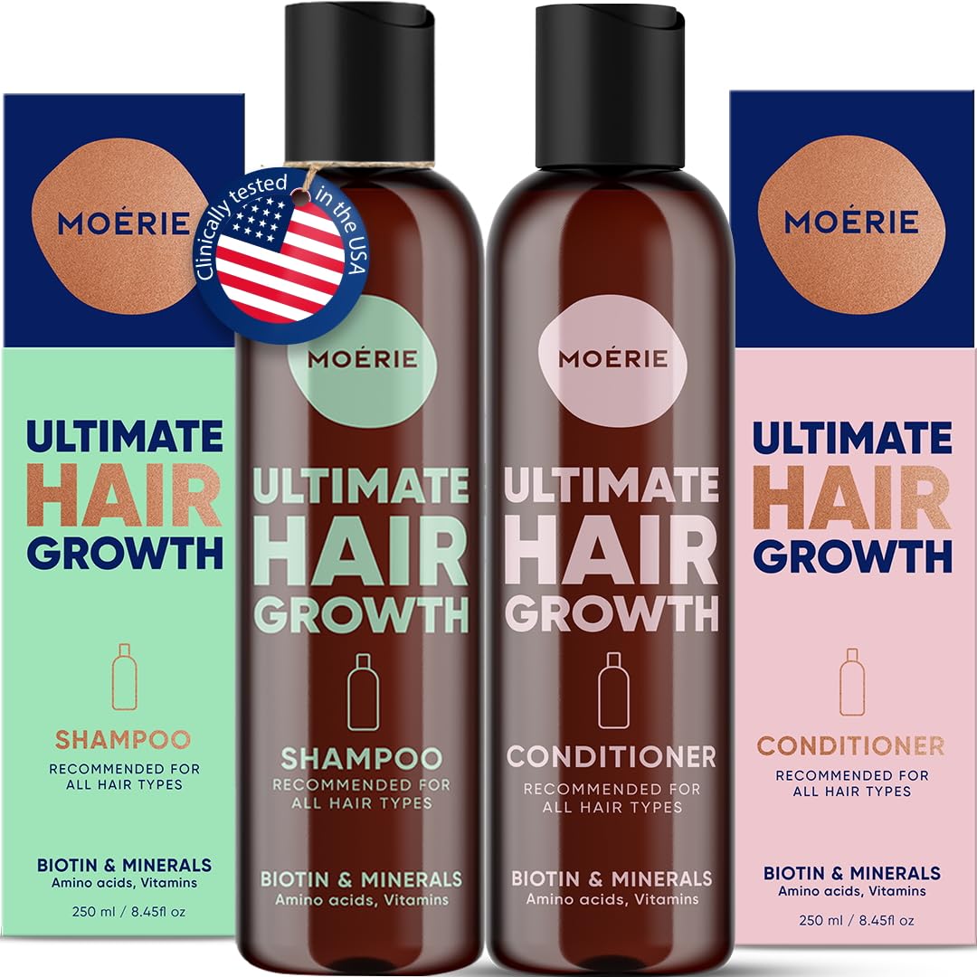 Moerie Volumizing Shampoo and Conditioner for Hair Loss - Thickening Products wi...