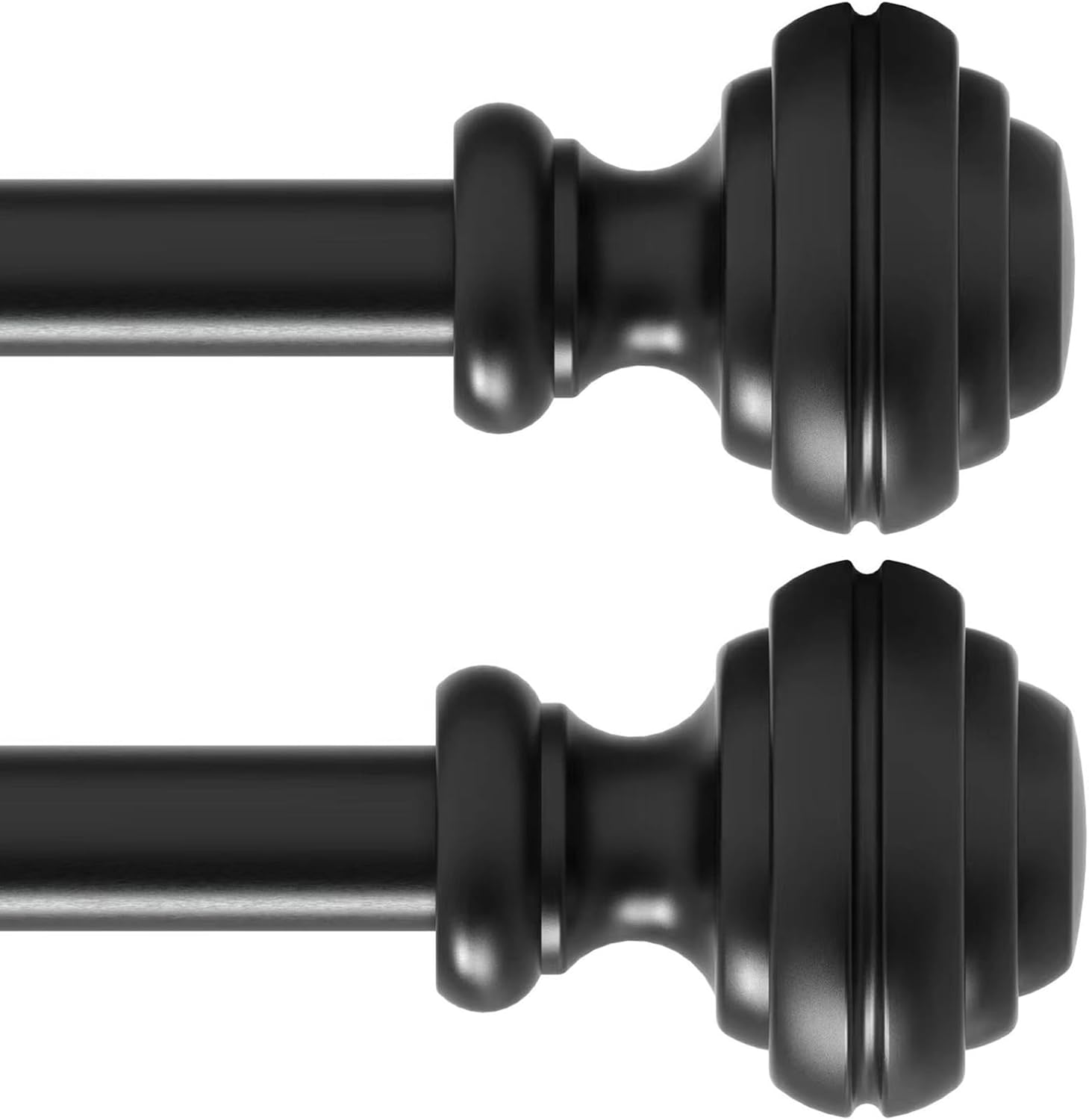 Curtain Rods for Windows 48-84 inch,3/4 inch Heavy Duty Adjustable Decorative Cu...