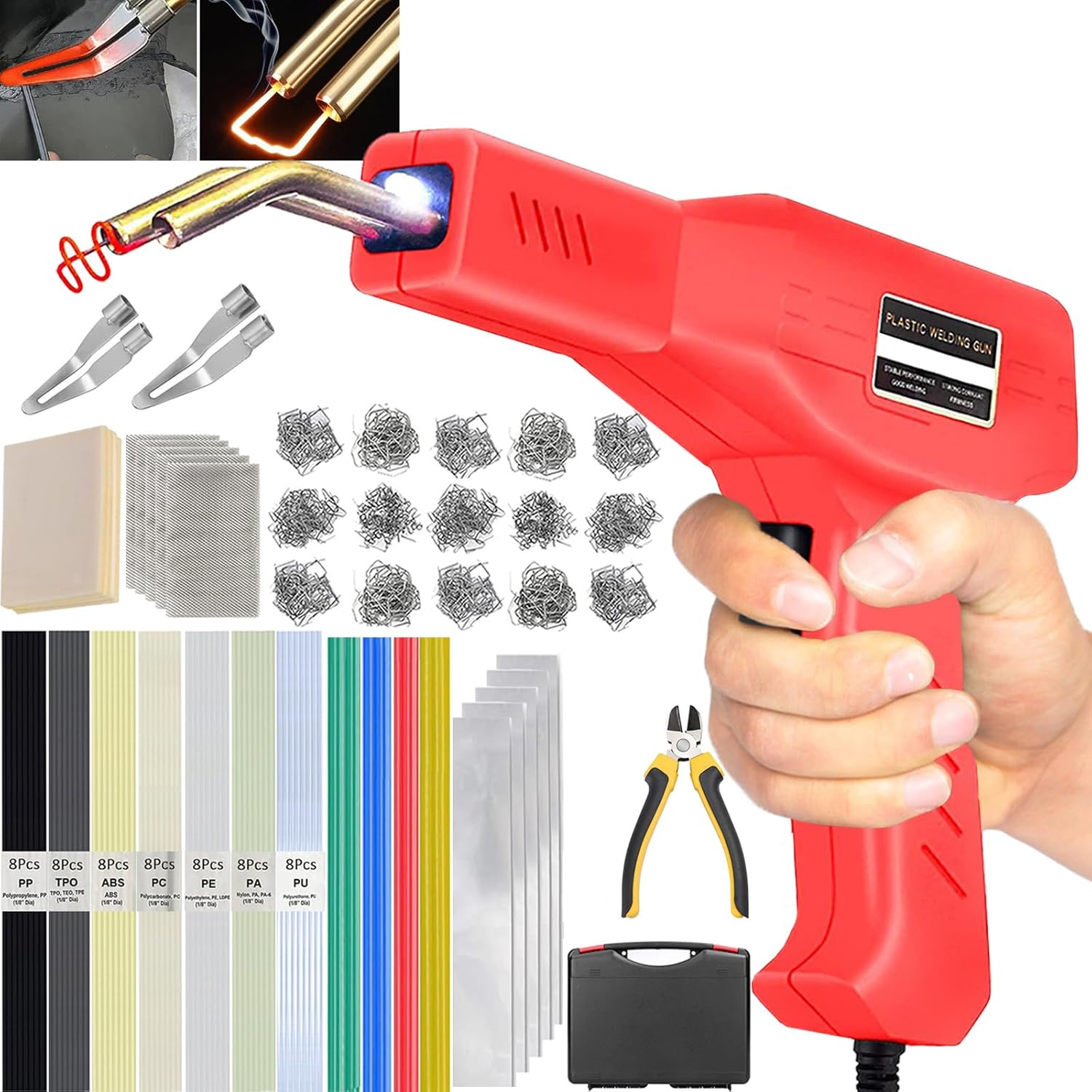 150W Plastic Welding Kit&Plastic Welder,2 in1 Plastic Welder Gun Soldering Kit,H...