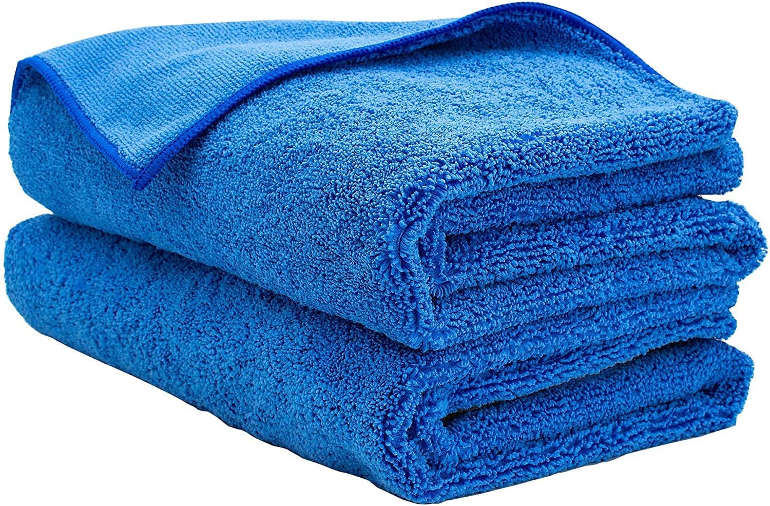 AIDEA Microfibre Drying Towel Pack of 2, Car Cleaning Cloths, Scratch-Free, Stro...