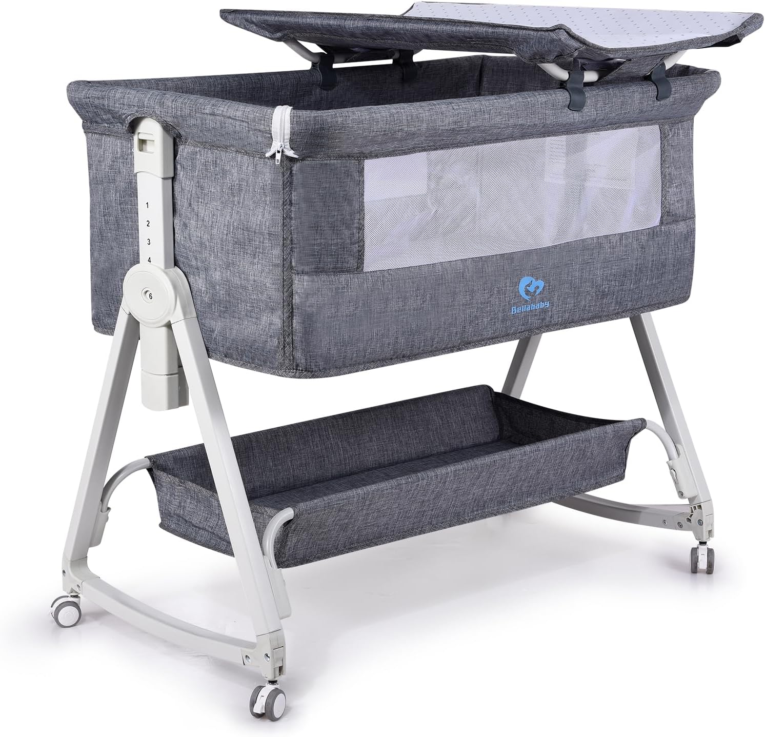 Bellababy Bedside Bassinet, Bedside Sleeper, Bedside Crib with Changing Table, E...
