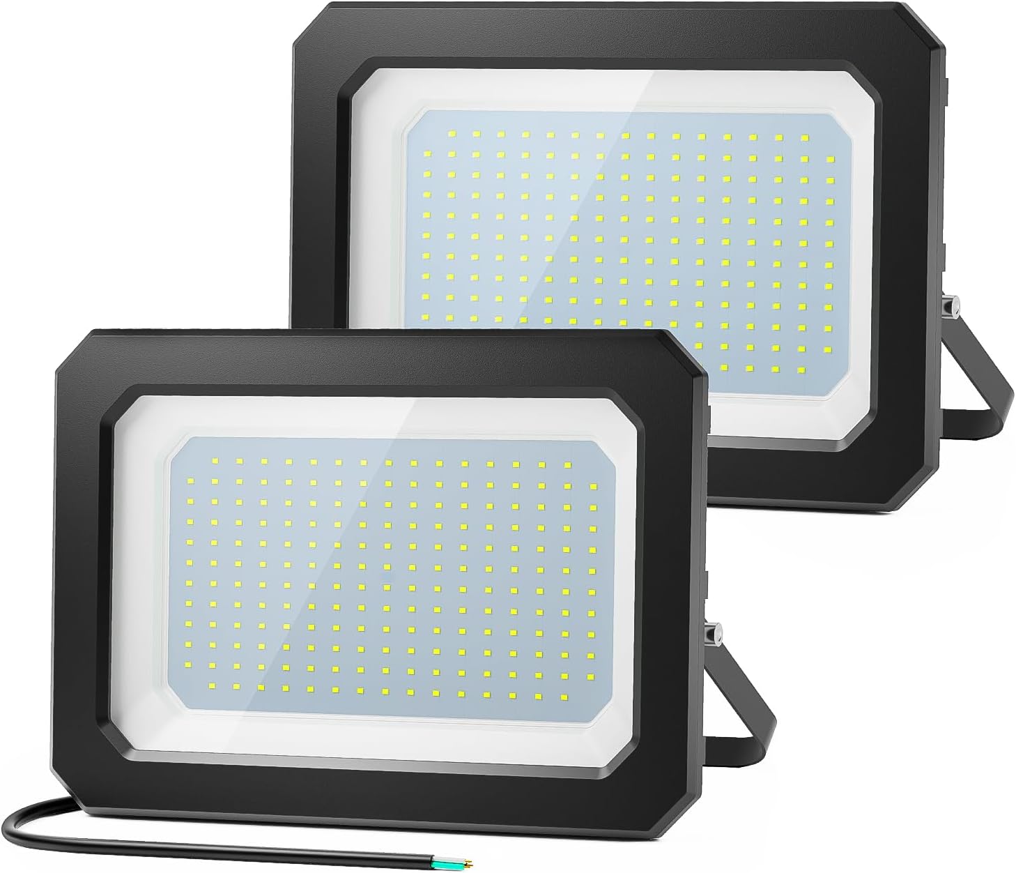 USTELLAR 2 Pack 200W Flood Lights Outdoor, Bright 36000LM Security Light IP66 Wa...
