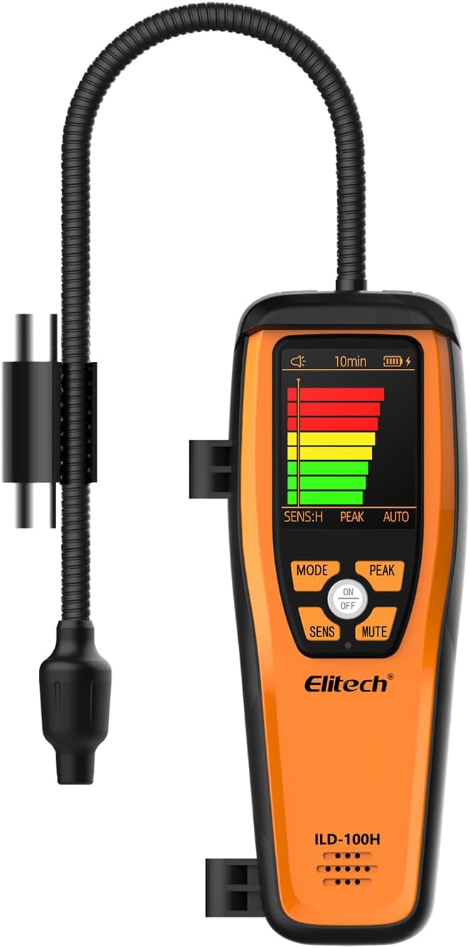 Elitech HVAC Refrigerant Leak Detector Heated Diode Sensor Halogen Freon Sniffer...