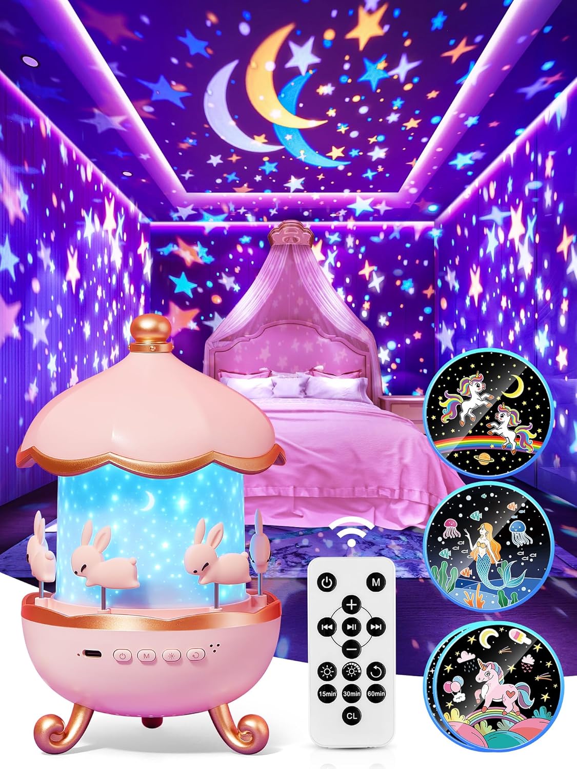 Sensory Lights for Autism【GIFTS PACKAGE】，15 Films+10 White Noises Star Projec...