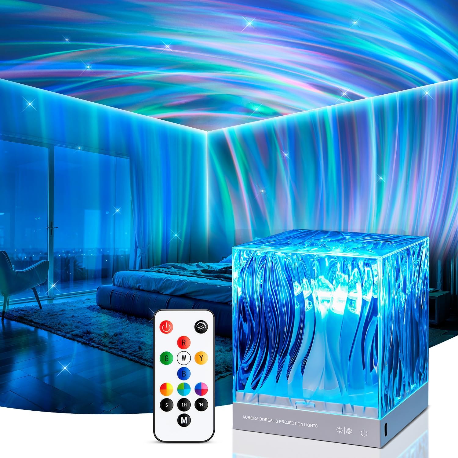Northern Lights Projector,18 Colors Galaxy Projector for Bedroom,Remote Galaxy L...