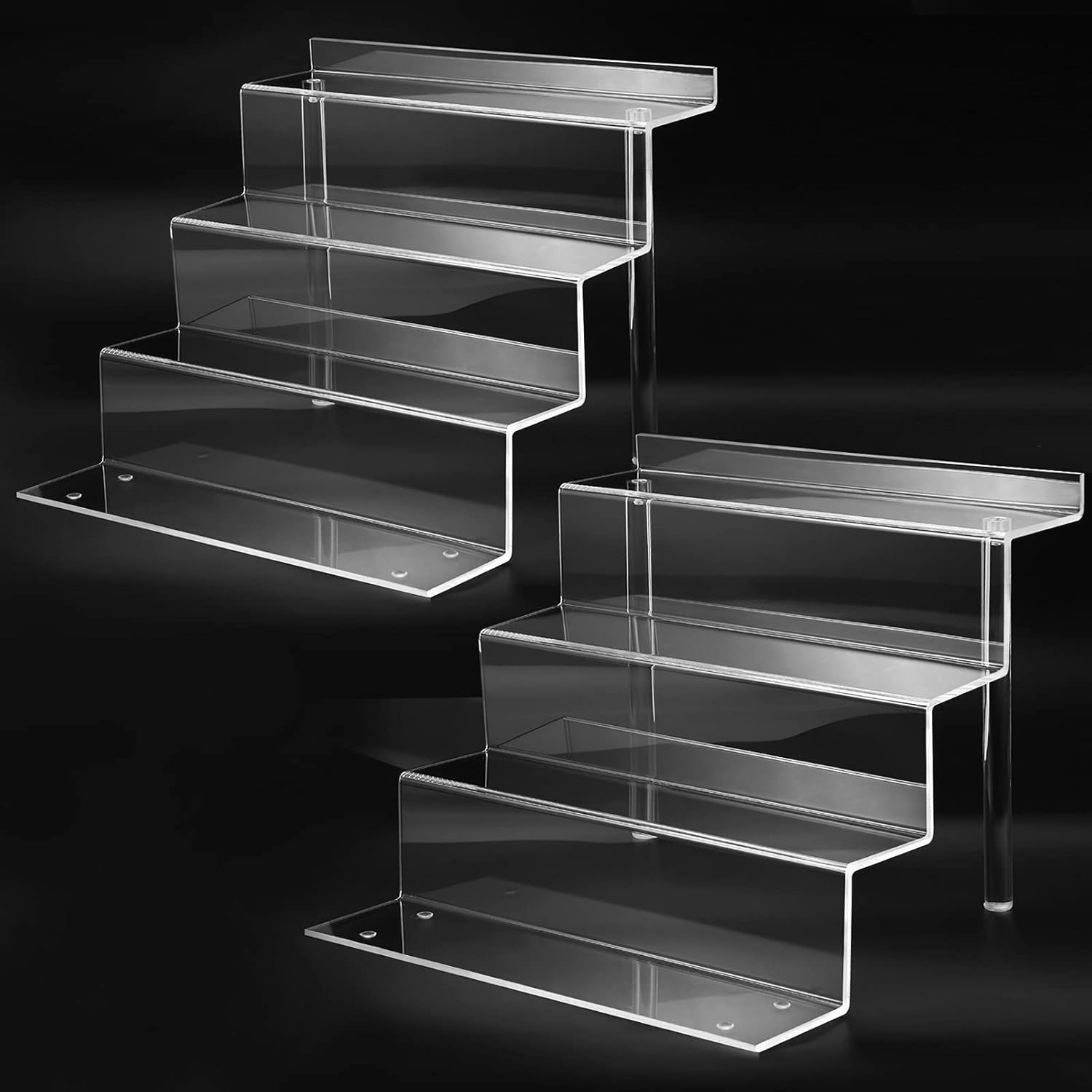 12 Inch Acrylic Shelf for Perfume Organizer in 2 Pack, 4 Tier Funko POP Shelves,...