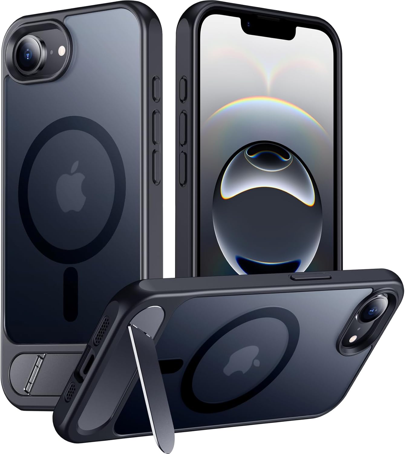 Temdan Magnetic Compatible with iPhone 16E Case, [Built-in Invisible Kickstand][...