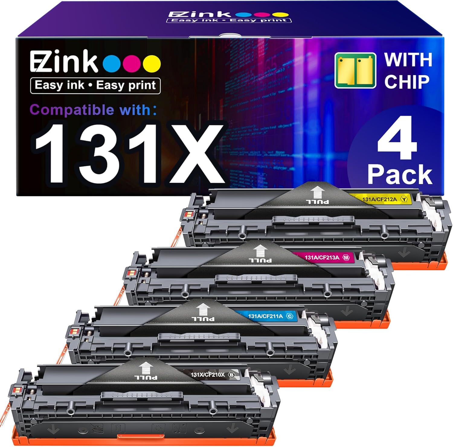 E-Z Ink 131X Compatible Toner Cartridge Replacement for HP 131X 131A CF210X CF21...