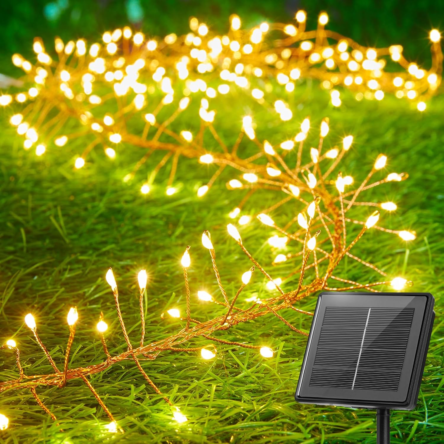 Brightown Solar Lights Outdoor Waterproof, 9.8Ft 120 LED Solar String Lights, 8...